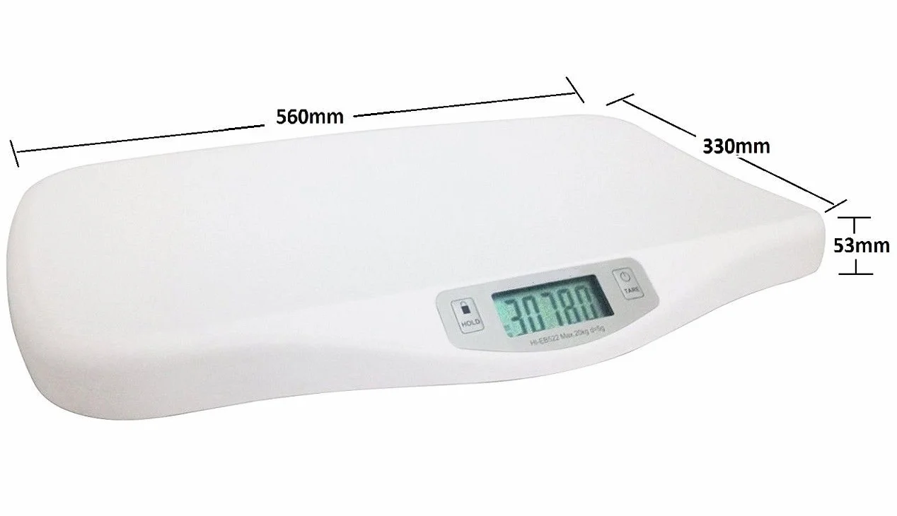 Báscula para Bebés Digital Alta Precisión 5 g 20 kg KG LB OZ Blanco
