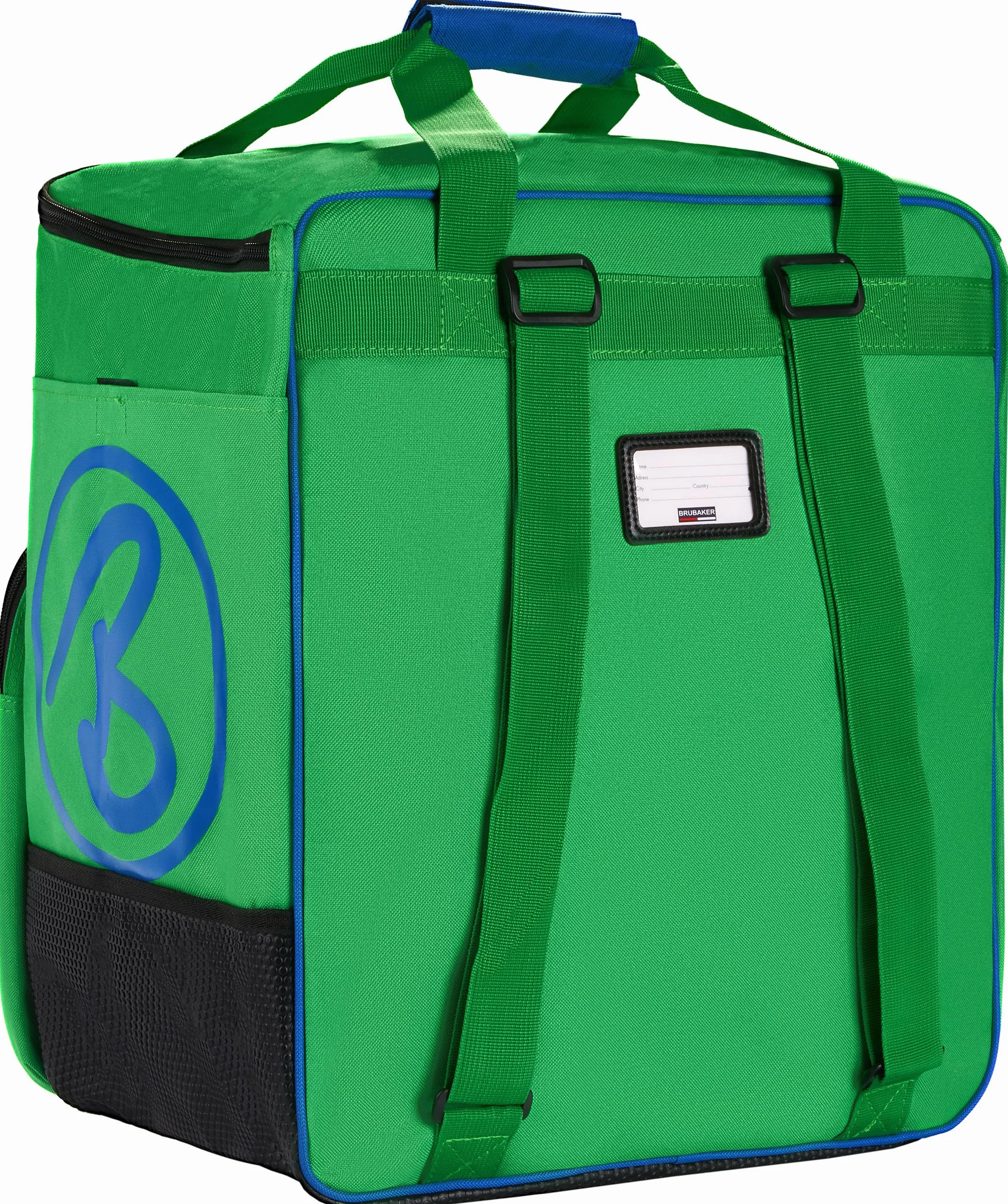 BRUBAKER 'Super Champion 2.0' Bolso para Deporte - Mochila Porta Botas De Esquí - Verde/Azul