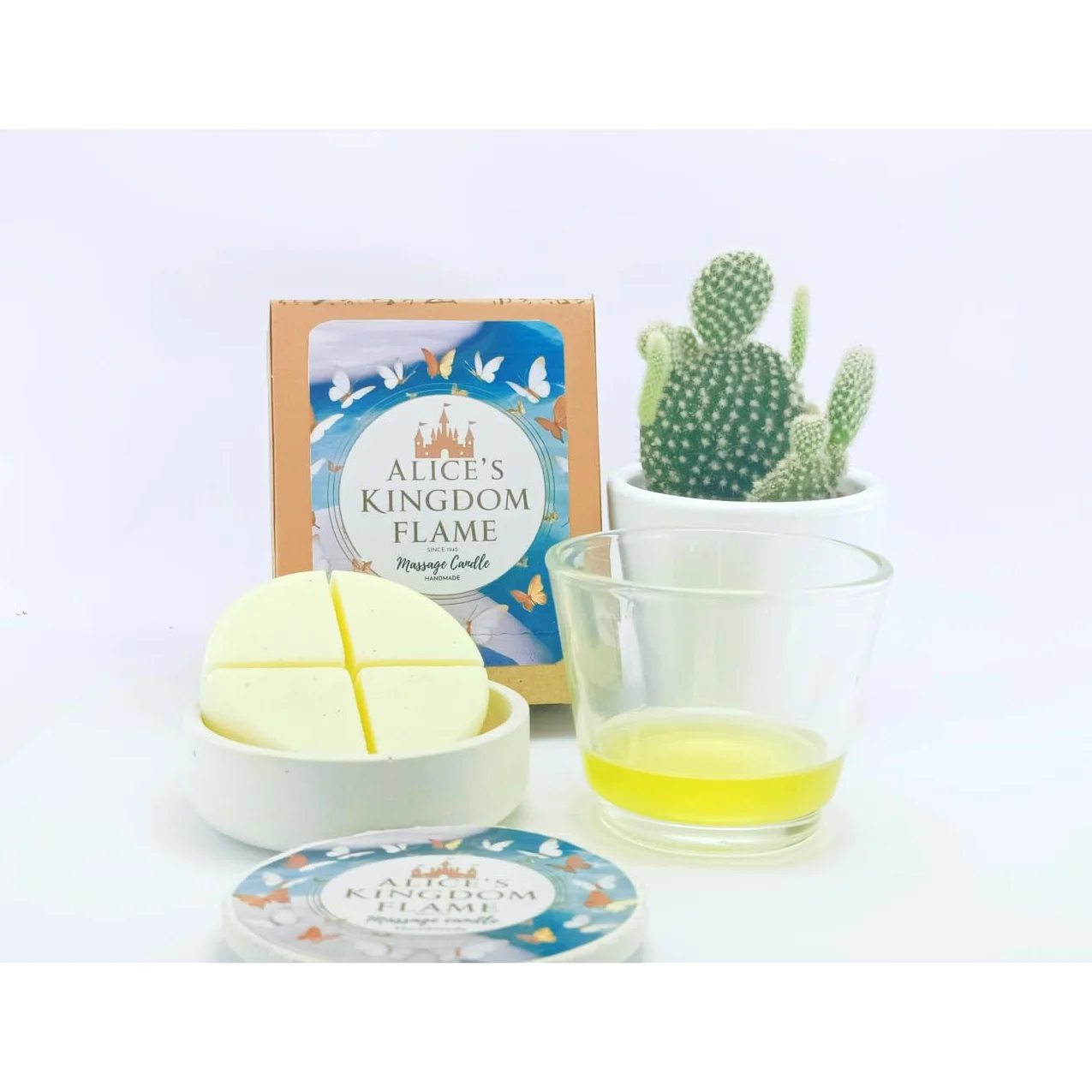 Alice's Kingdom Massage Wax Candle Coconut & Citrus Vanilla Passion Fruit Deep Seduction 40g + 5ml Aceite de Almendra