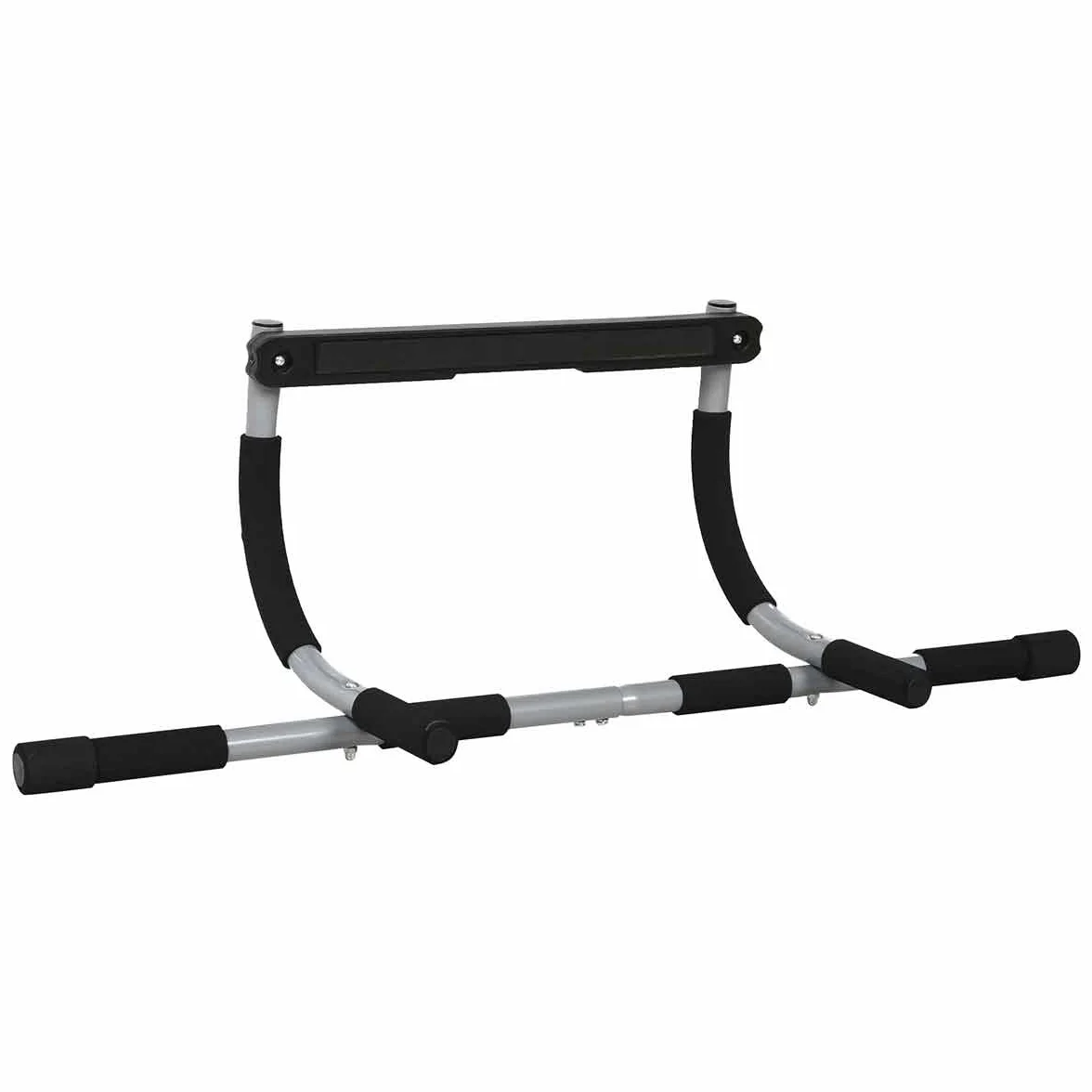 HOMCOM Pull-Up Bar Doorway Home Fitness Horizontal Bar Indoor Gym Upper Body Workout Grey
