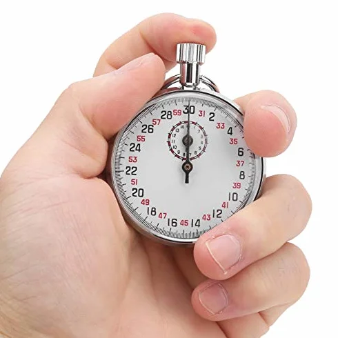 Cronómetro Mecánico Cronómetro De Metal Temporizador De Funcionamiento De Mano Pantalla De Dial Grande Equipo De Enseñanza De Física