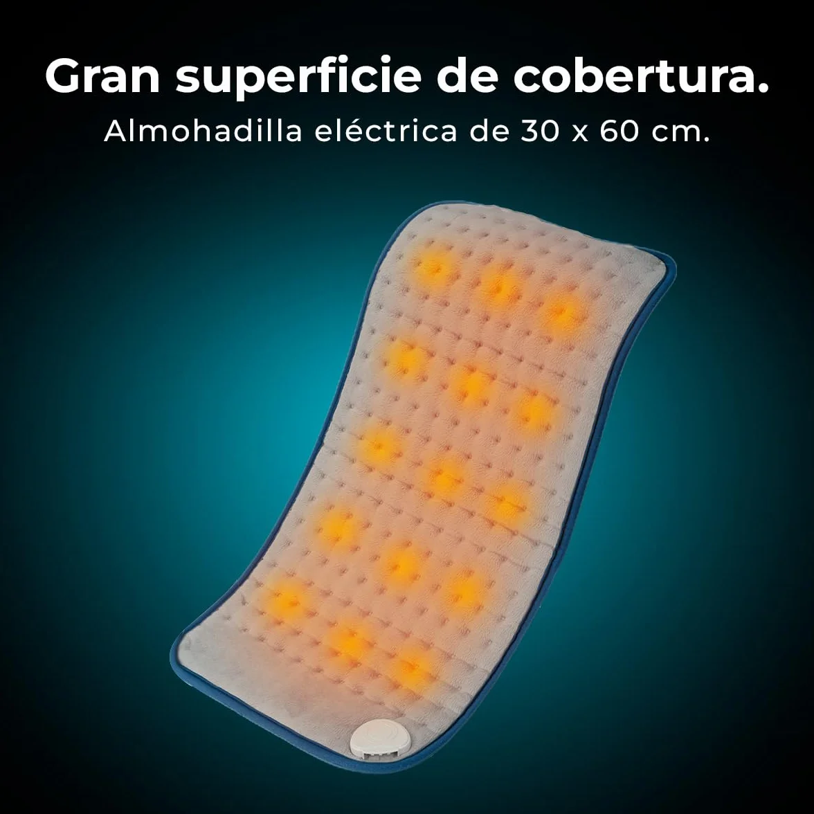 Cecotec Almohadilla Eléctrica HeatConfort 6000 ThermalPad térmica 30x60 cm alivio lumbar cuello hombros ajuste temperatura