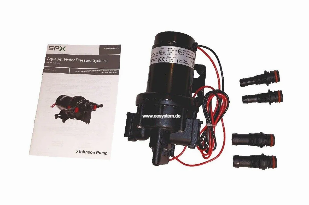 SPX FLOW AQUA JET WPS 2.4 GPM 24V BSP 2.8 BAR Johnson Bomba de agua 9 L/min - Instalaciones de agua a presión y bombas para limpieza de cubiertas, ducha, cocina, bomba de barco, bomba de yates