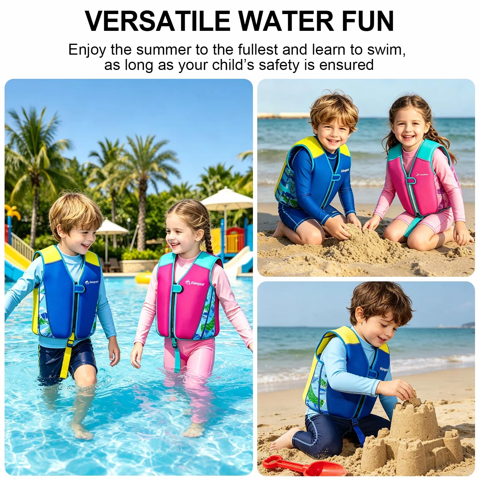 Chaleco de Natación Niño Certificado TÜV CE Neopreno 8 Paneles Flotación