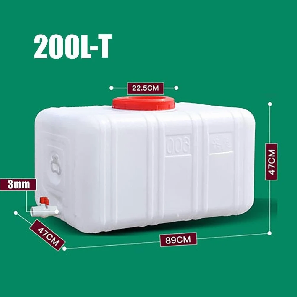 Tanque de Agua de plástico Apto para Uso alimentario, Cubo de Almacenamiento de Agua portátil con asa, Cubo para Exteriores, contenedor de Almacenamiento de Agua de Gran Capacidad