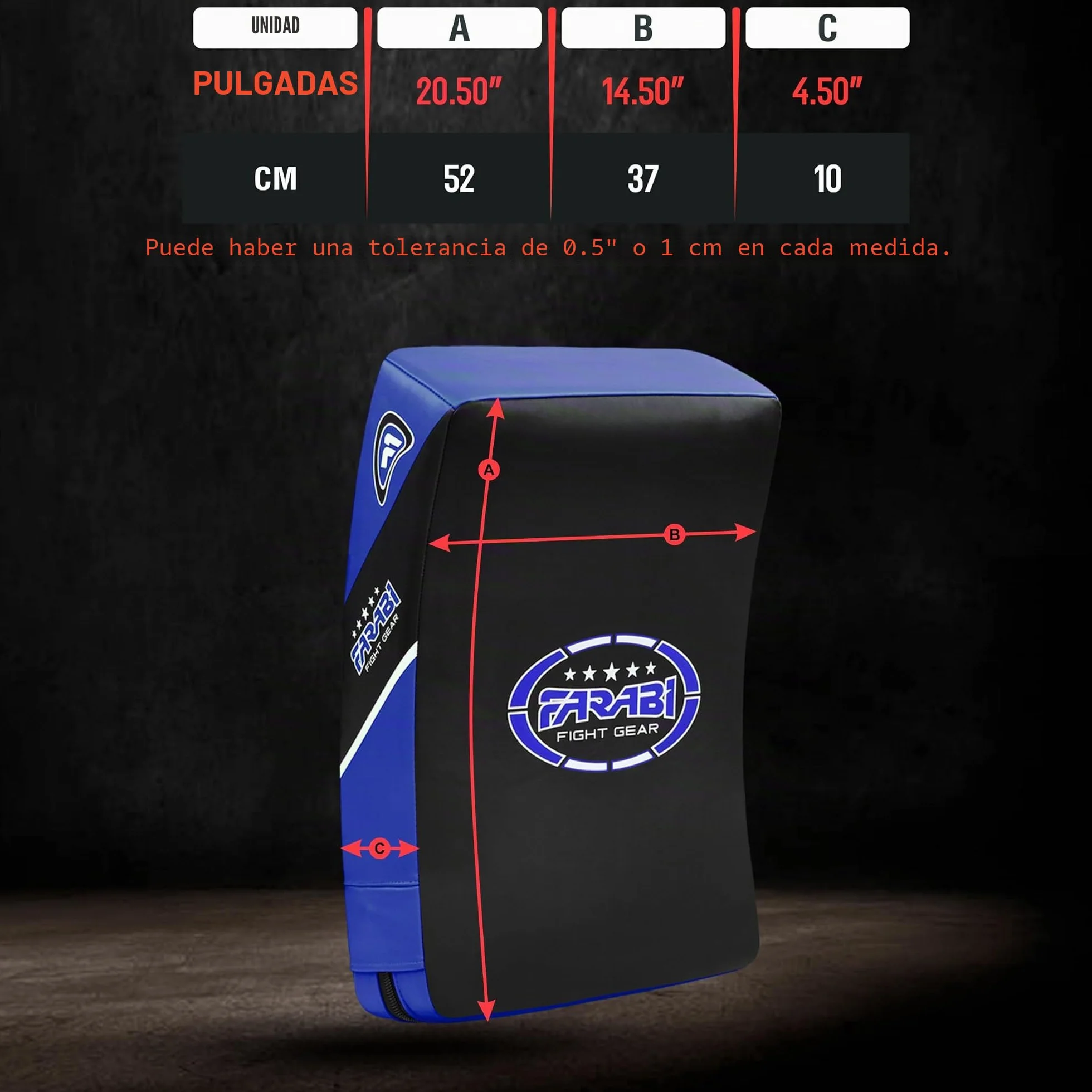 Farabi Sports Escudo pao MMA paos Muay Thai Artes Marciales Hook & Jab Boxeo Patadas Training Target paos Patadas Strike Kick Pad x 1 Unidad