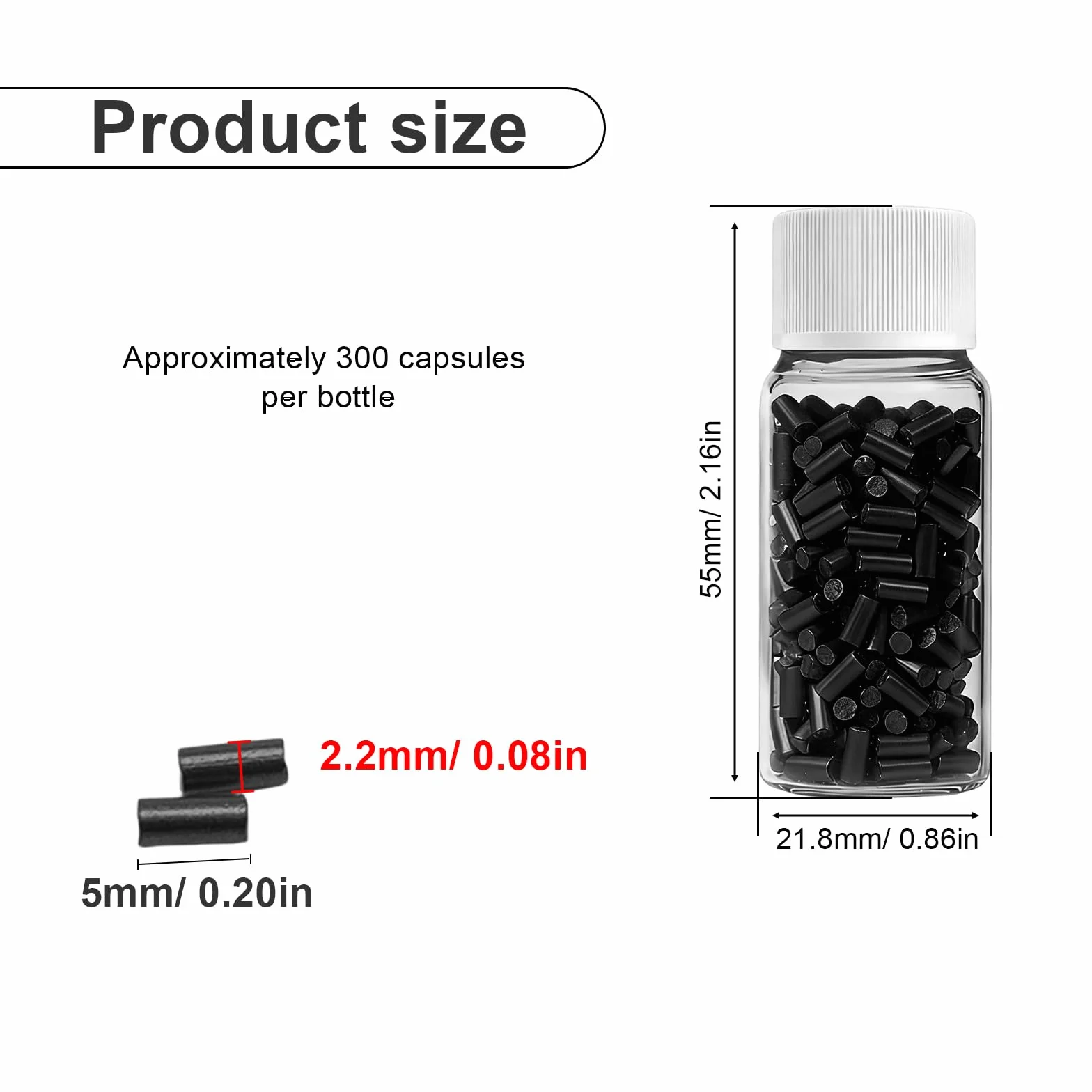600 Piezas Pedernal Mechero 2,2 mm Universales para Encendedores Zippo Clipper Negro