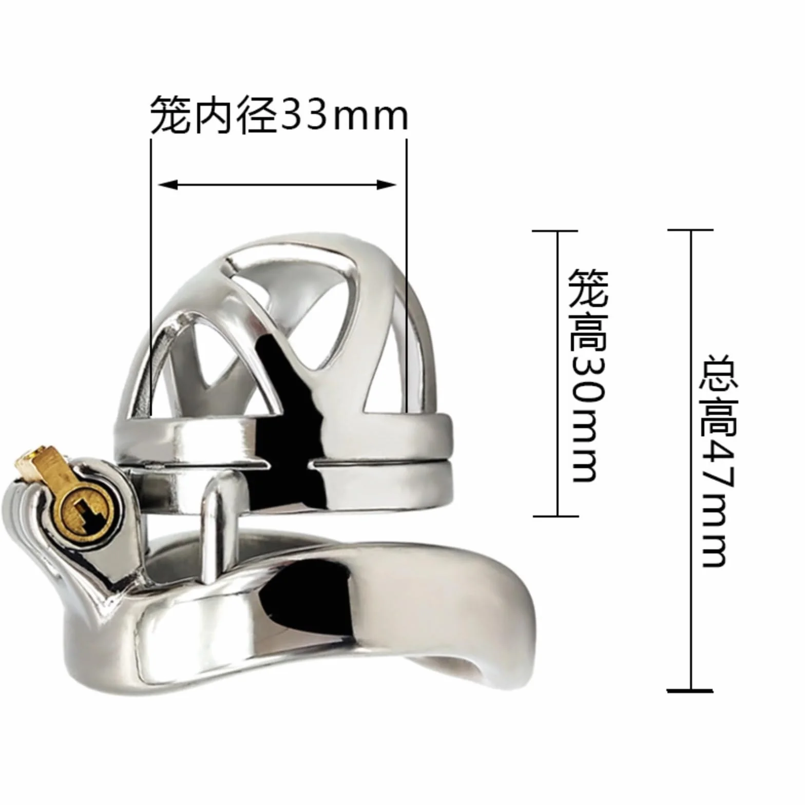 Jaula Deportiva Corta de Metal y Acero Inoxidable para hombre ESMY62