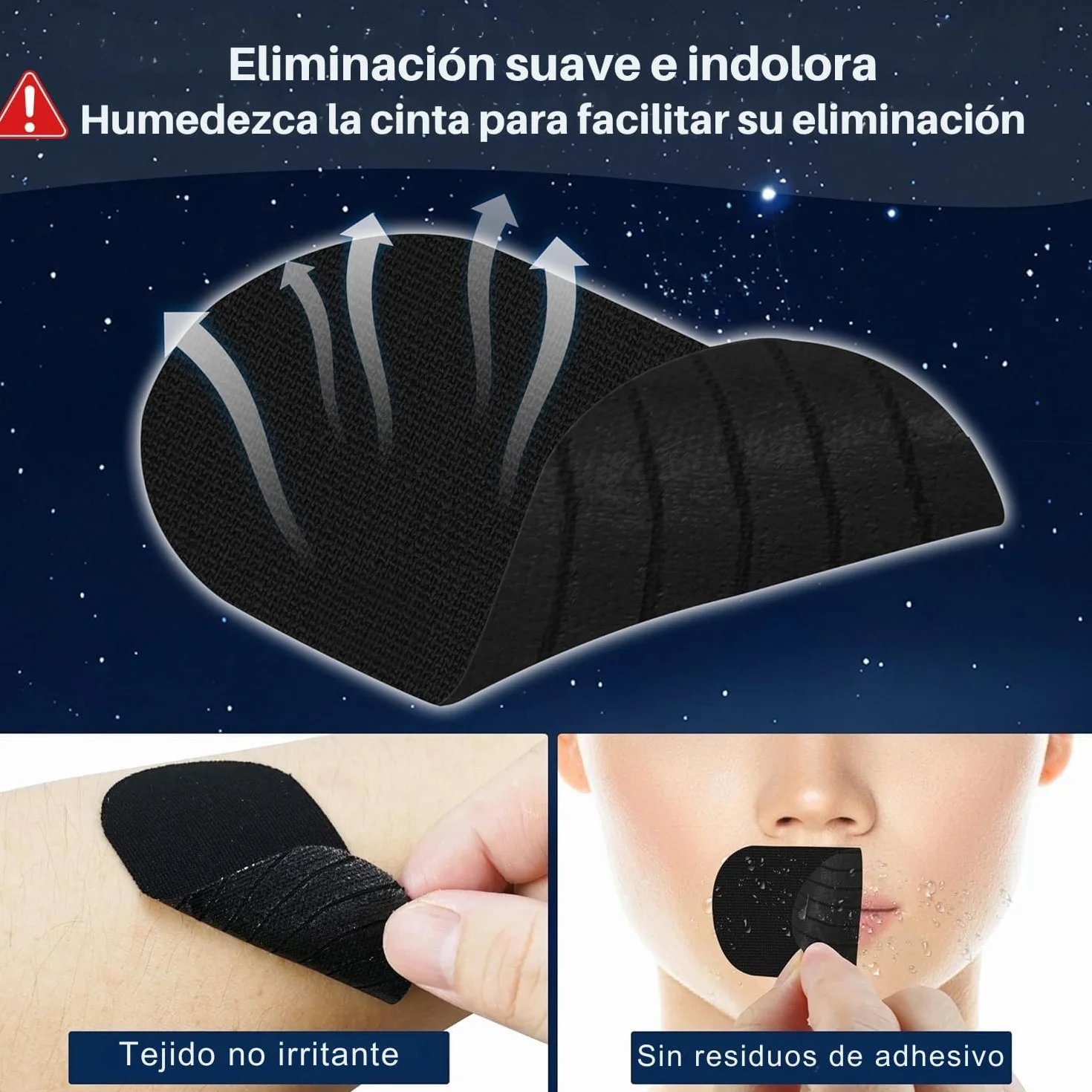 HN PACK AHORRO 150 Tiras Bucales Para Dormir Antironquidos Adhesivo Hipoalergénico Mouth Tape