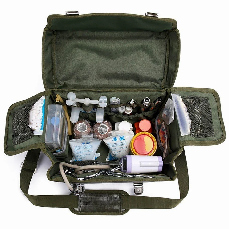 Bolsa De Primeros Auxilios Vacía para Exteriores, Estuche para Botiquín Médico, Kit De Supervivencia, Bolsa De Visita para Médico Familiar, Kit Médico Resistente Agua Y Desgaste