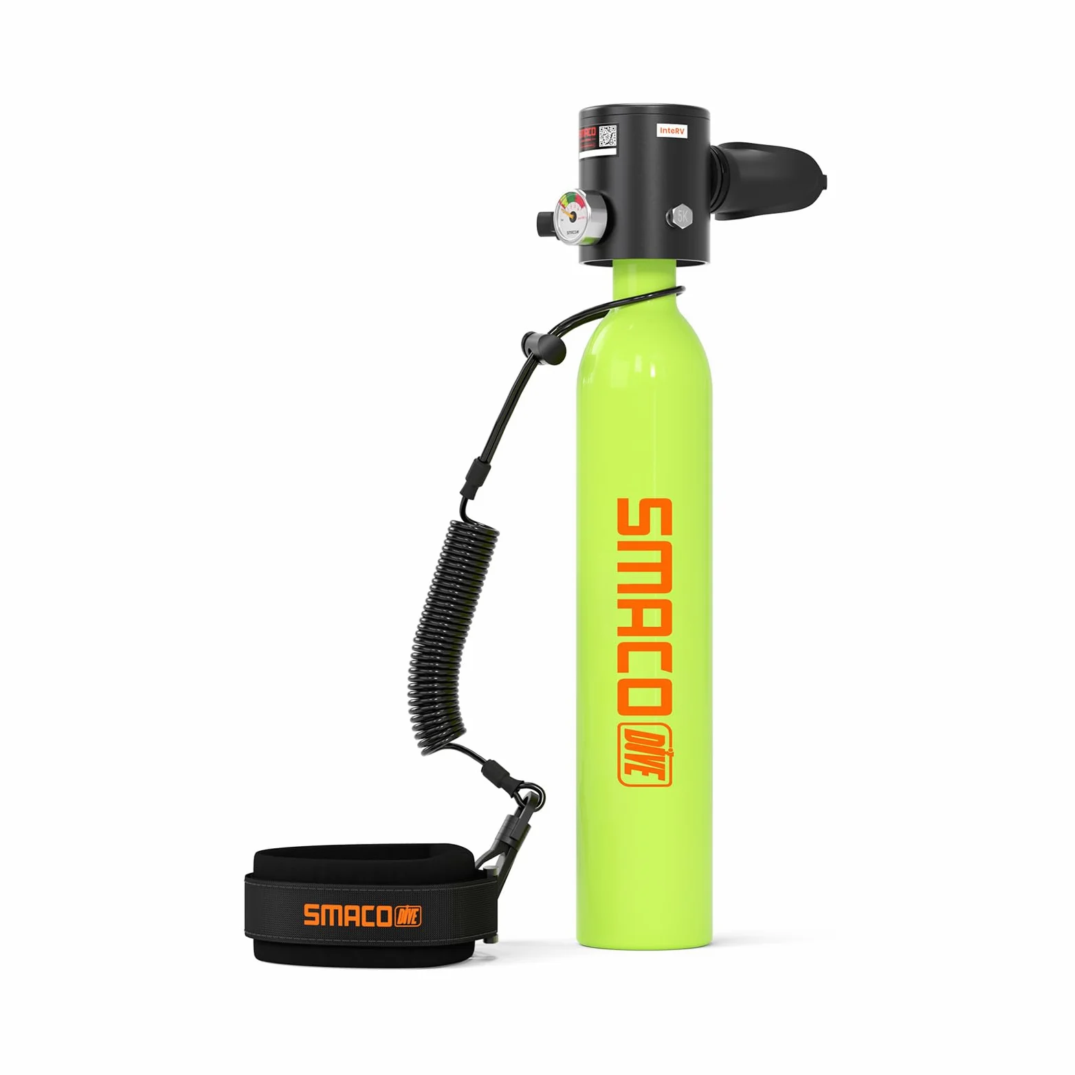 SMACO Mini tanque de buceo de 0,5 L, portátil, reutilizable, cilindro de buceo de emergencia para esnórquel, buceo libre, limpieza de barcos y respaldo de aire, diseño ligero y compacto, botella Pony