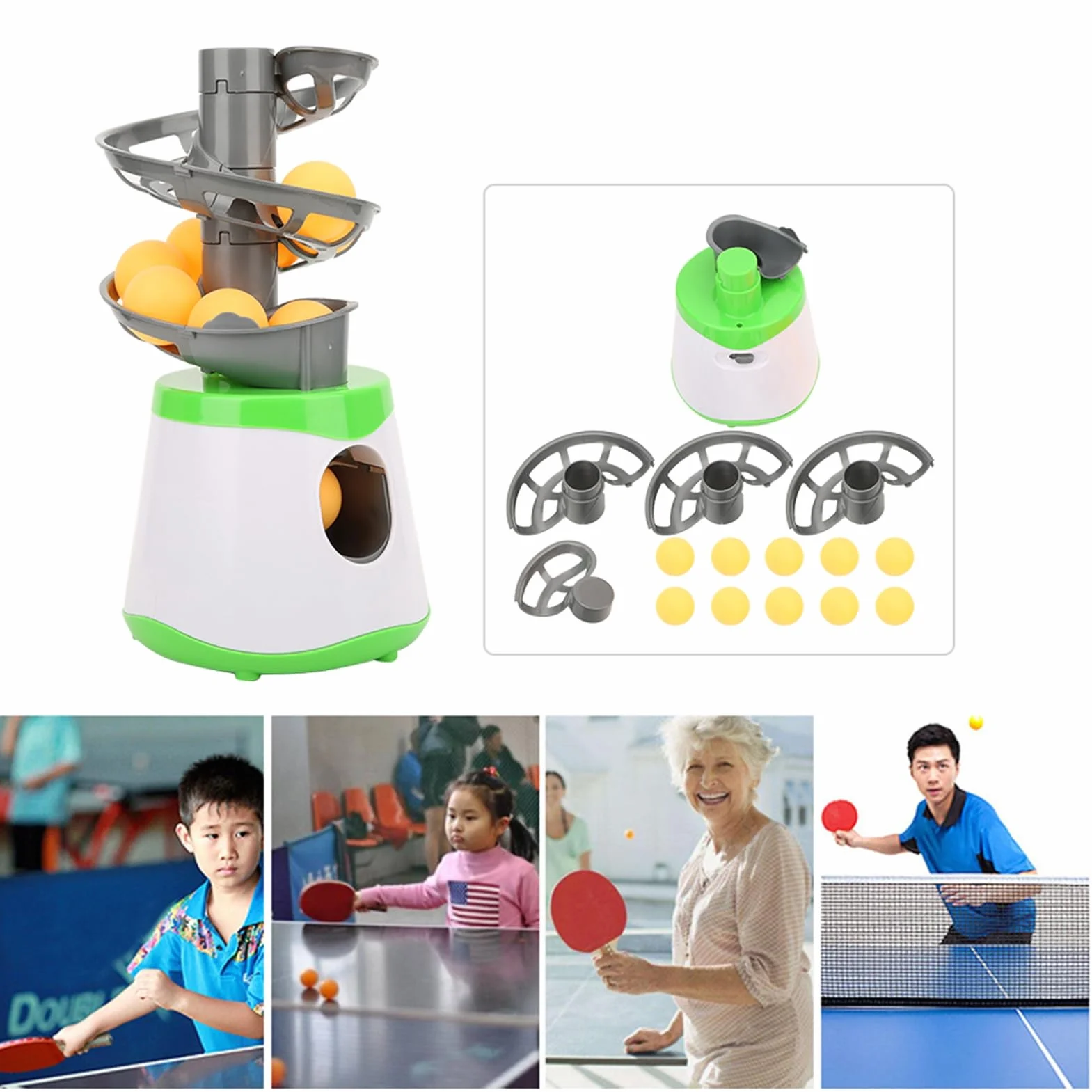 Máquina de Tenis de Mesa Automática Lanzador de Pelotas para Entrenamiento Deportivo
