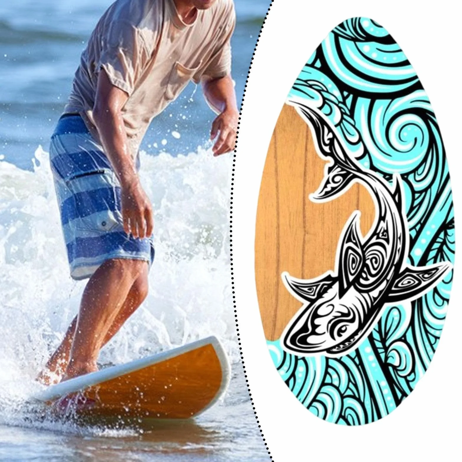 Tabla de Skimboard para Deportes Acuáticos, Playa, Arena, para Niños, Niñas, Adultos, Hombres Y Mujeres
