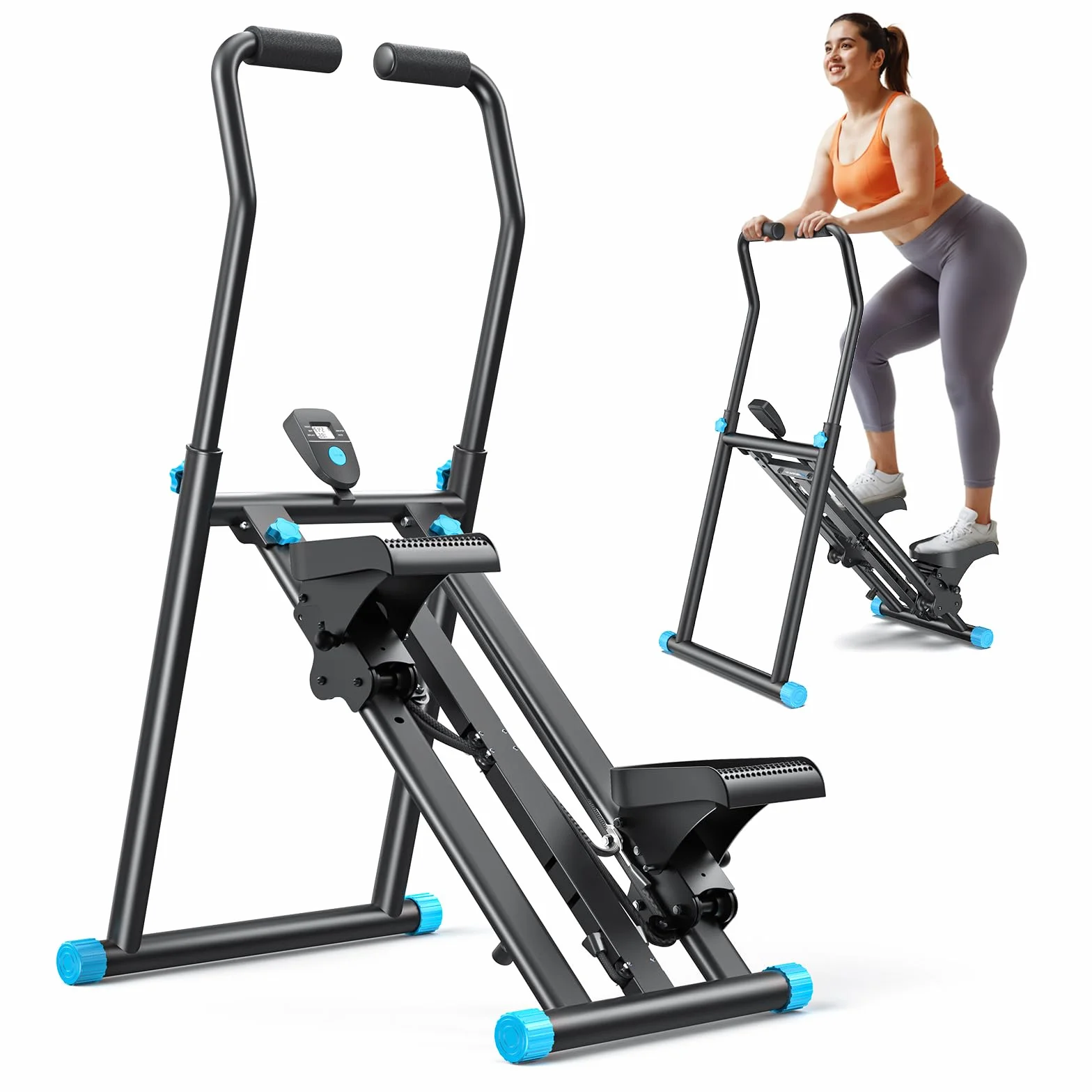 MERACH Stepper,2025 Stair Stepper Pro,Stepper de Fitness para Apartamento en Casa con Resistencia Ajustable de 3 Niveles,Maquina de Subir Escaleras Deportivo Cardio Plegable con Manillar Ajustable