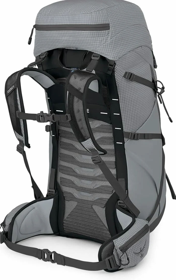 Osprey Talon Pro 40L - Mochila de senderismo para hombre con cinturón de cadera, forro plateado, L/XL