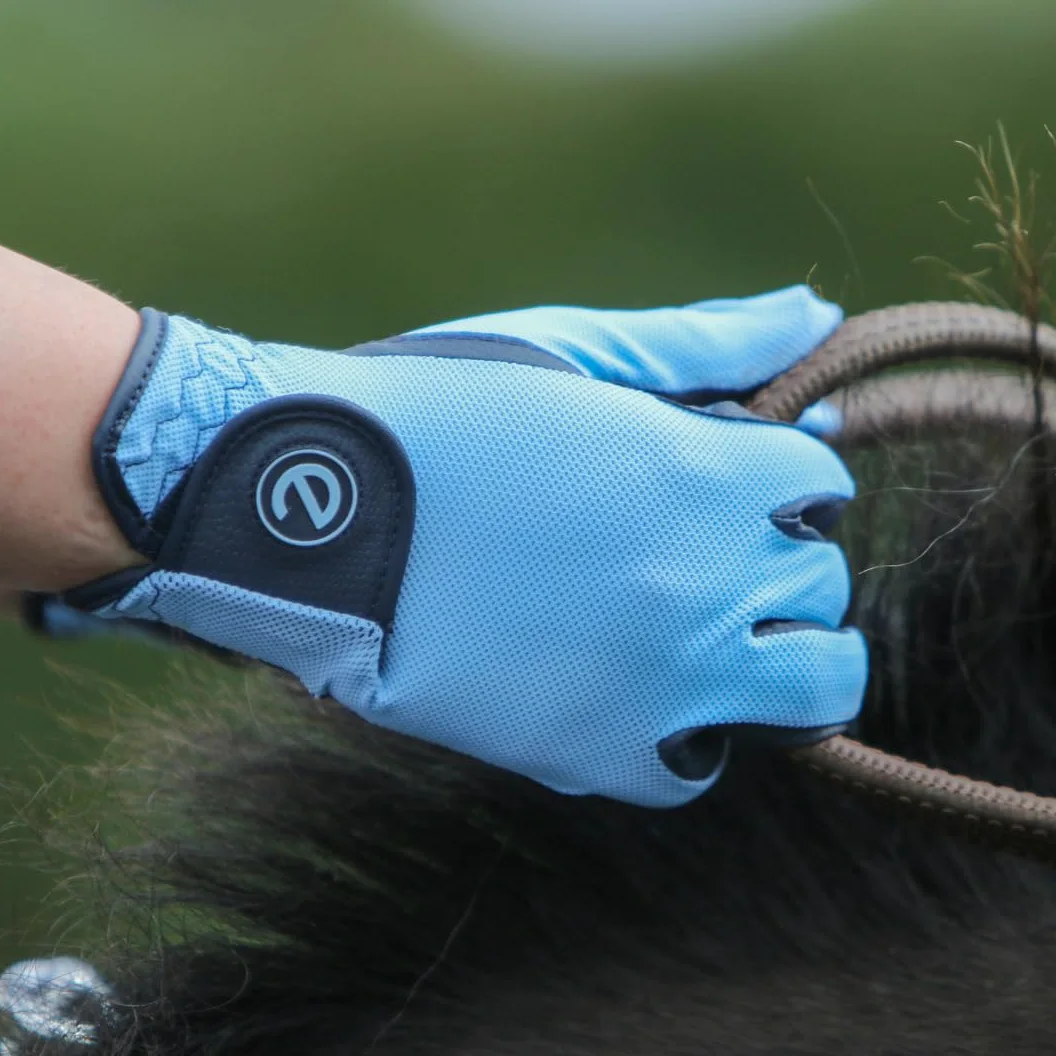 eGlove - Guantes de equitación eQUEST GripPro X-LITE - Ligero, transpirable, material antideslizante - Parte trasera de malla cómoda - Guantes para pantalla táctil