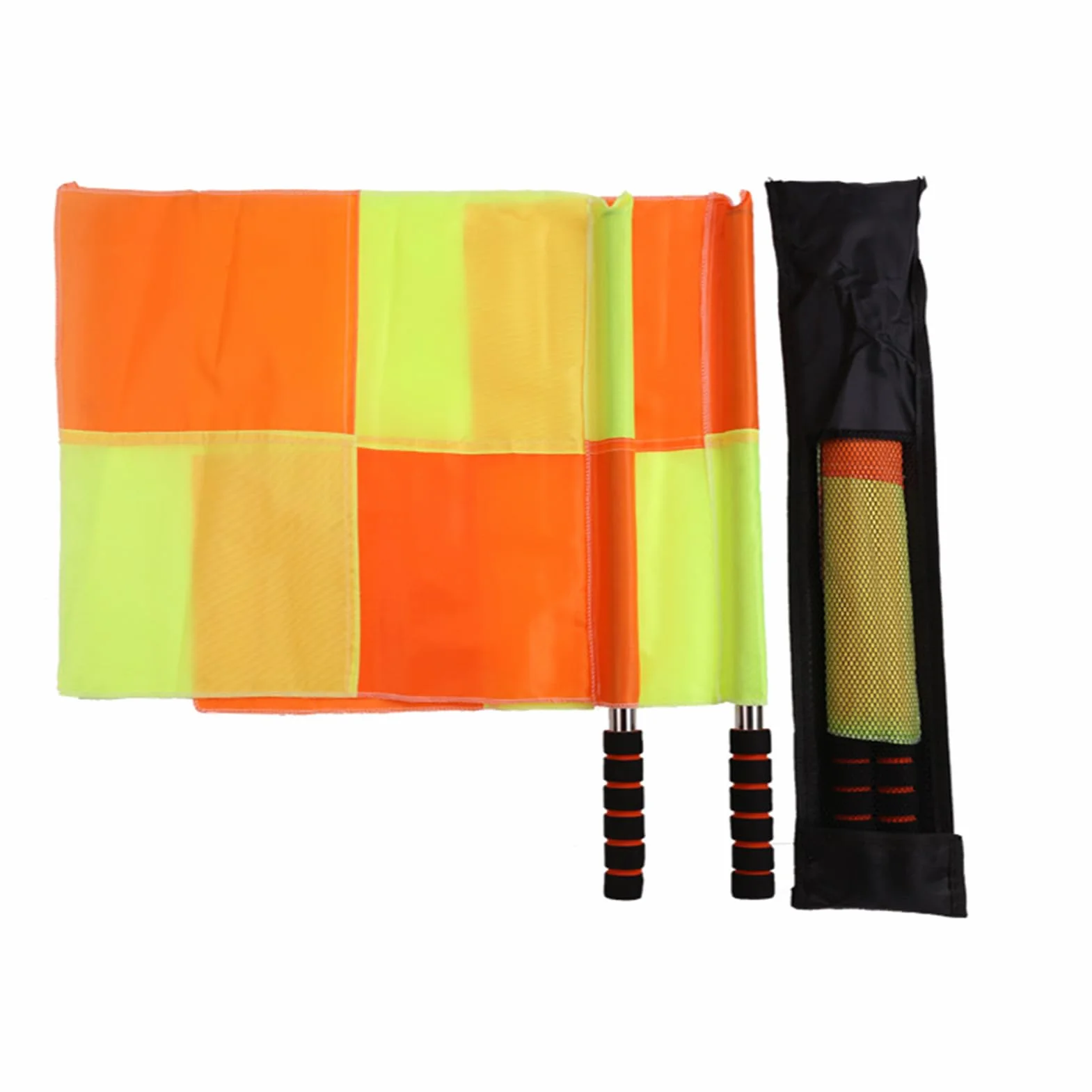 Banderas de Árbitro para Vóleibol | Juego De 2 Banderines Para Jueces De Línea Y Voleibol - Naranja Y Amarillo, Mango Ergonómico Para Equipo De Entrenamiento De Fútbol En Partidos