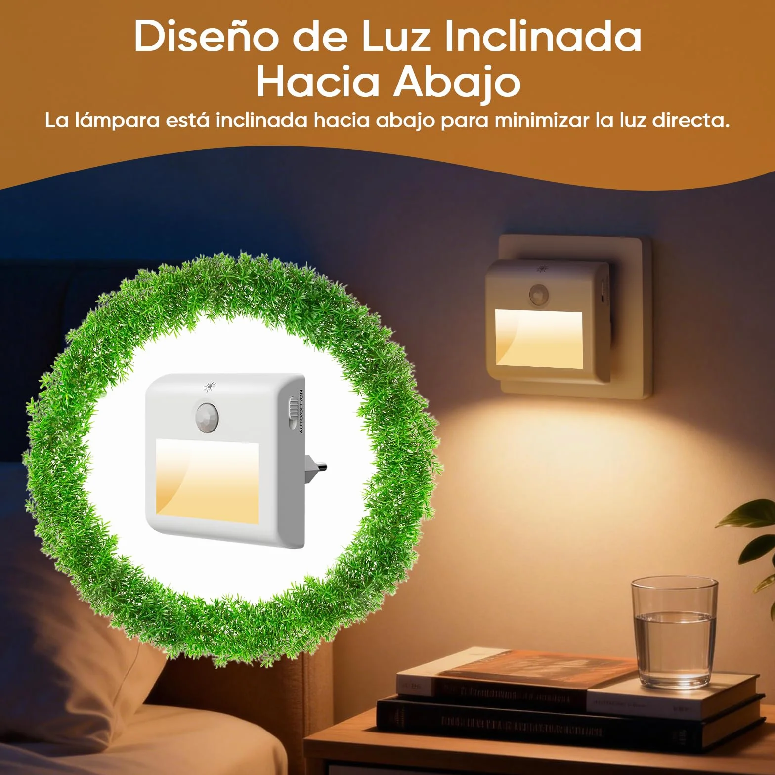 Suright Luz Nocturna con Sensor de Movimiento 2 Piezas LED Bebe Lámpara para Niños Habitación Blanca Cálida Regulable 3 Modos