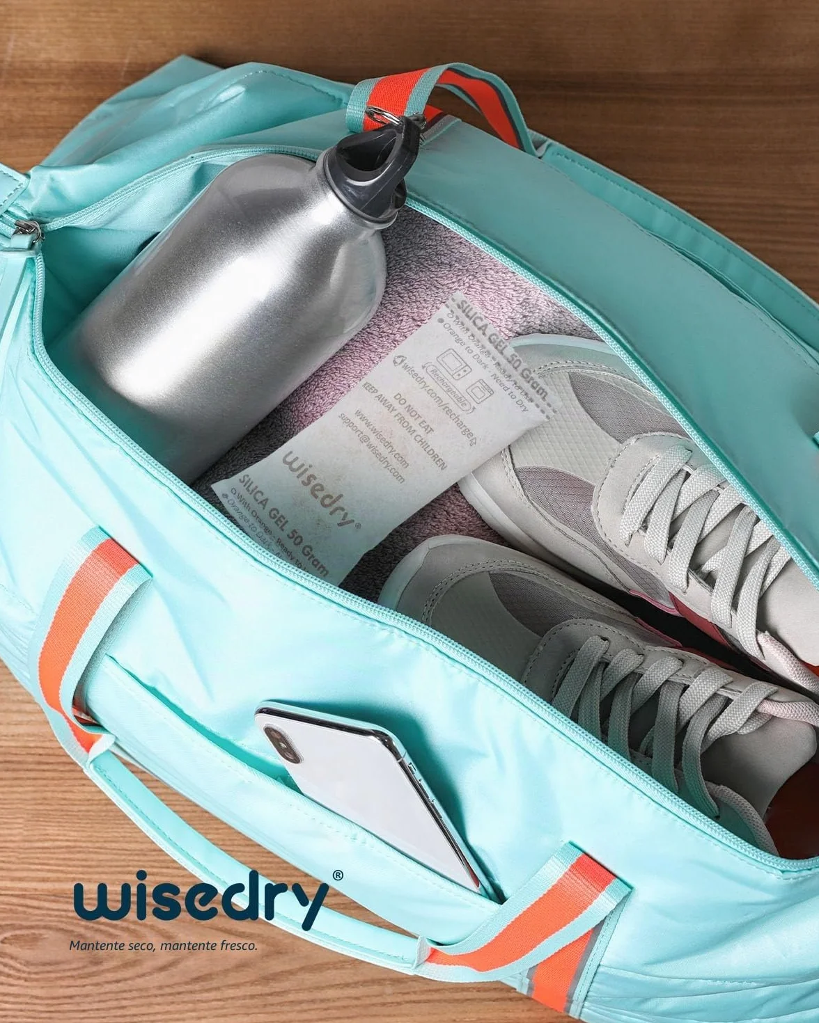 Wisedry Gel De Sílice Bolsitas Desecante Reutilizable 50g 6 Paquetes Indicador de Absorción de Humedad