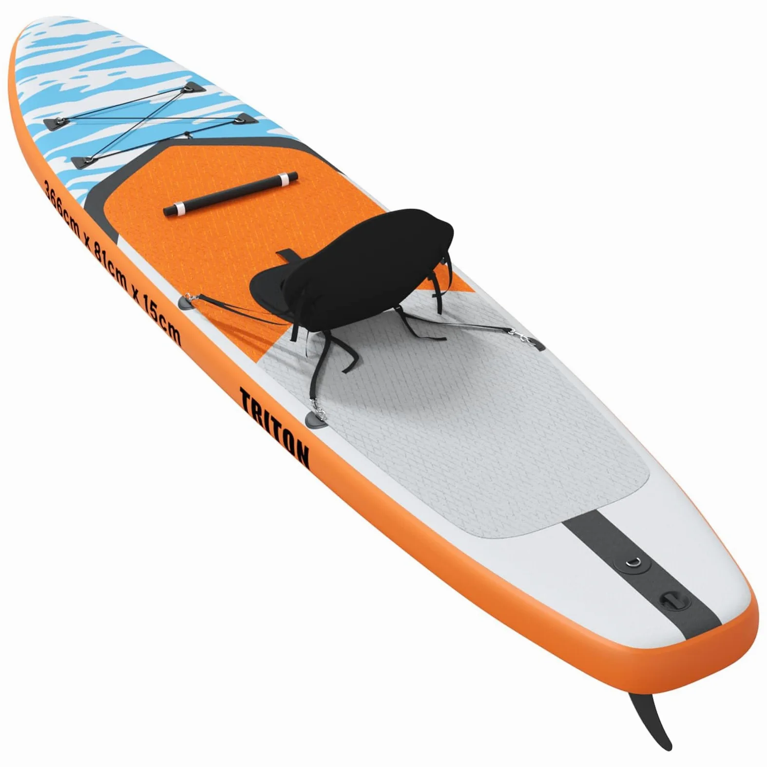 Mangloder - Tabla de surf con asiento 2 en 1 para deportes acuáticos, portátil, tabla de yoga y touring para río lago, incluye bomba, aleta, leash, mochila para adultos