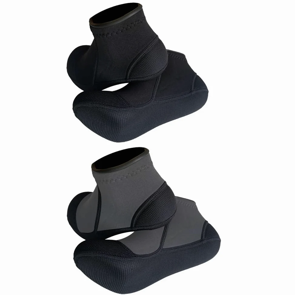 MYLEDI 2 pares de calcetines cortos unisex de neopreno de 3 mm para esnórquel, natación, buceo, kayak, surf, deportes de playa