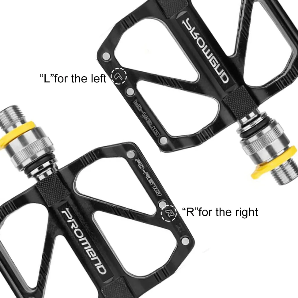Pedales de bicicleta de carretera, pedales de bicicleta de montaña, pedales de liberación rápida, antideslizantes, ultraligeros de 9/16 pulgadas, diseño de 3 rodamientos para bicicleta de