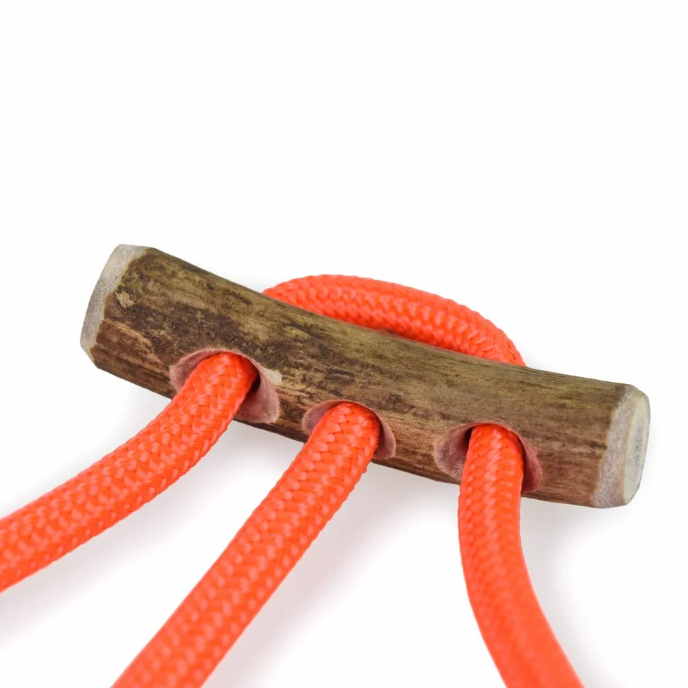 Capazo de Moxon Durham | Ideal también como correa de caza | regulable sin niveles | Silencioso y con tope de tracción (naranja)