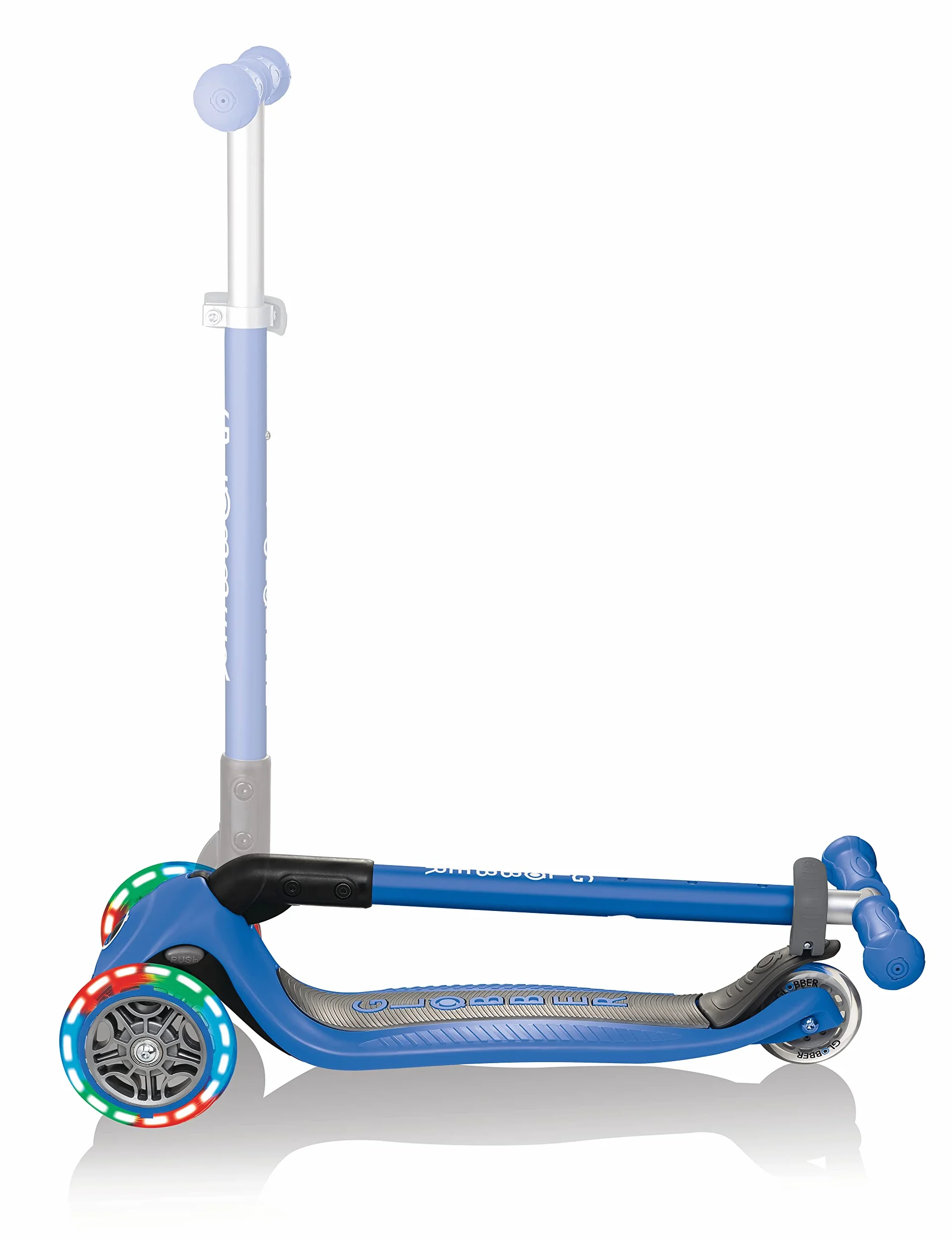 Globber Primo Foldable - Ruedas Luminosas (Plegables, Talla única), Color Azul Marino