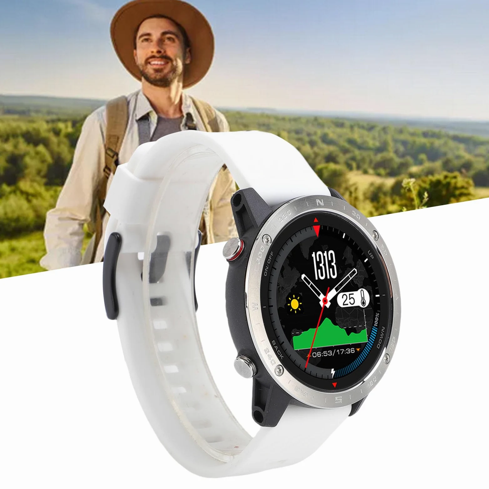 Drfeify Reloj de Buceo con Sensor de Profundidad | Clasificación de Agua de 50 M para Natación, Carcasa de Aleación de Ti, Notificaciones Inteligentes, Batería de Larga
