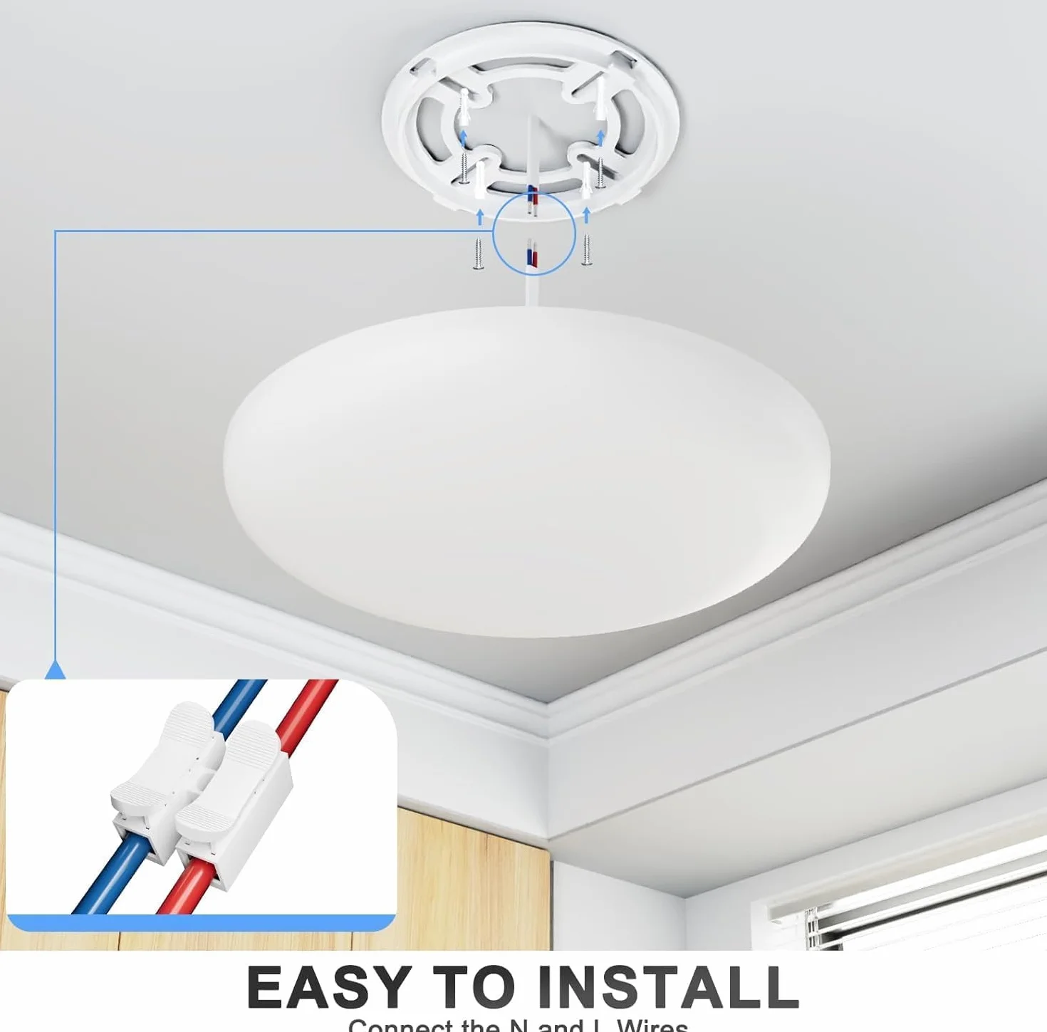 Plafon LED Techo 36W 4500LM IP54 Impermeable 6500K Lámpara de Baño