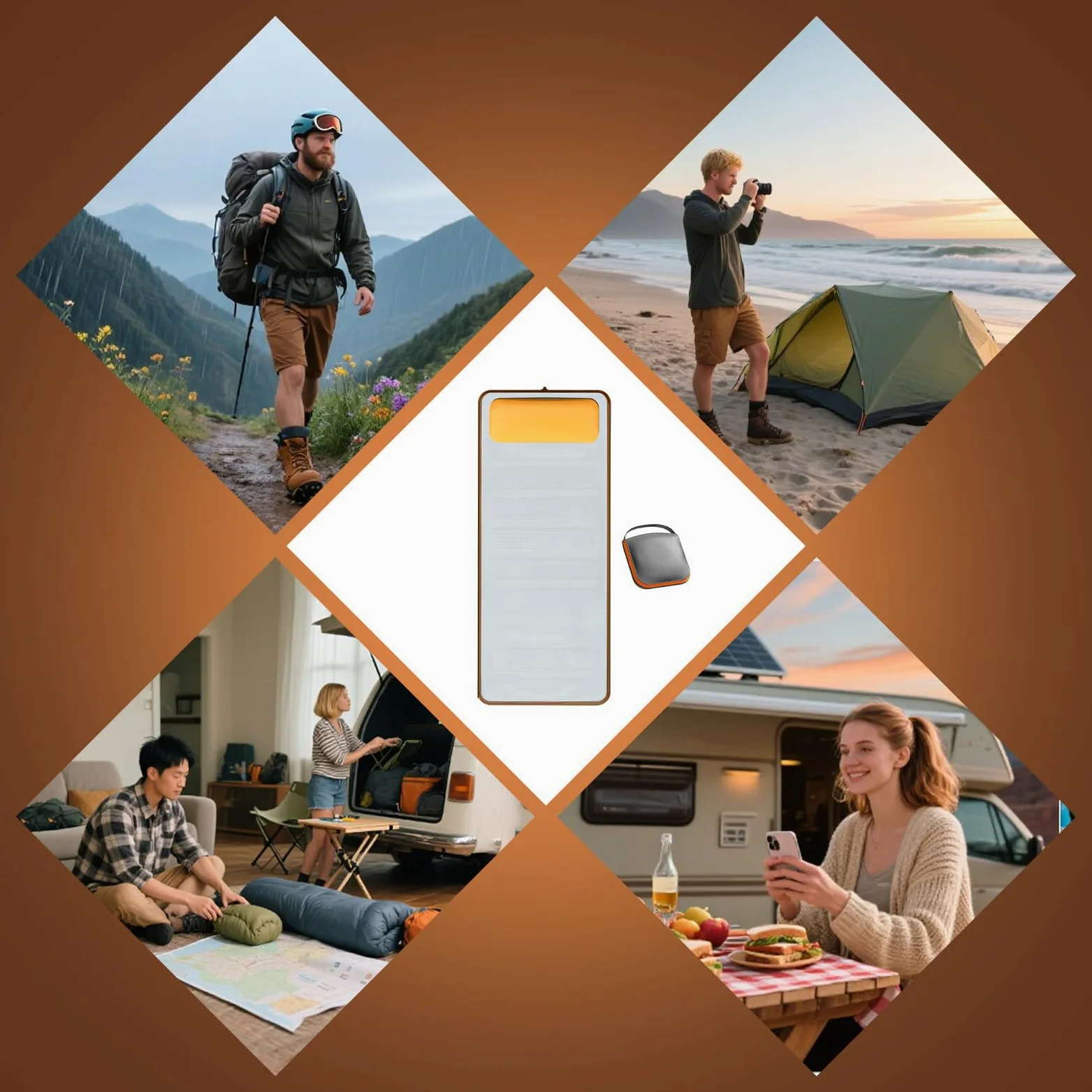 Genérico Colchoneta autoinflable para Camping Colchón cojín Plegable Cama | Colchón Autoinflable Para Camping Equipo De Viaje Portátil Plegable Para Coche Camión SUV Furgoneta Autocaravana Playa Y