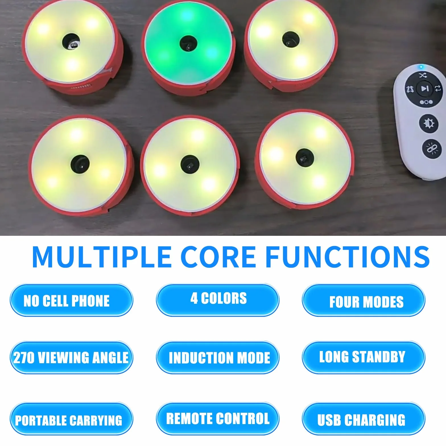Luces de entrenamiento de reacción, 4 modos, kit con carga USB, velocidad para atletas