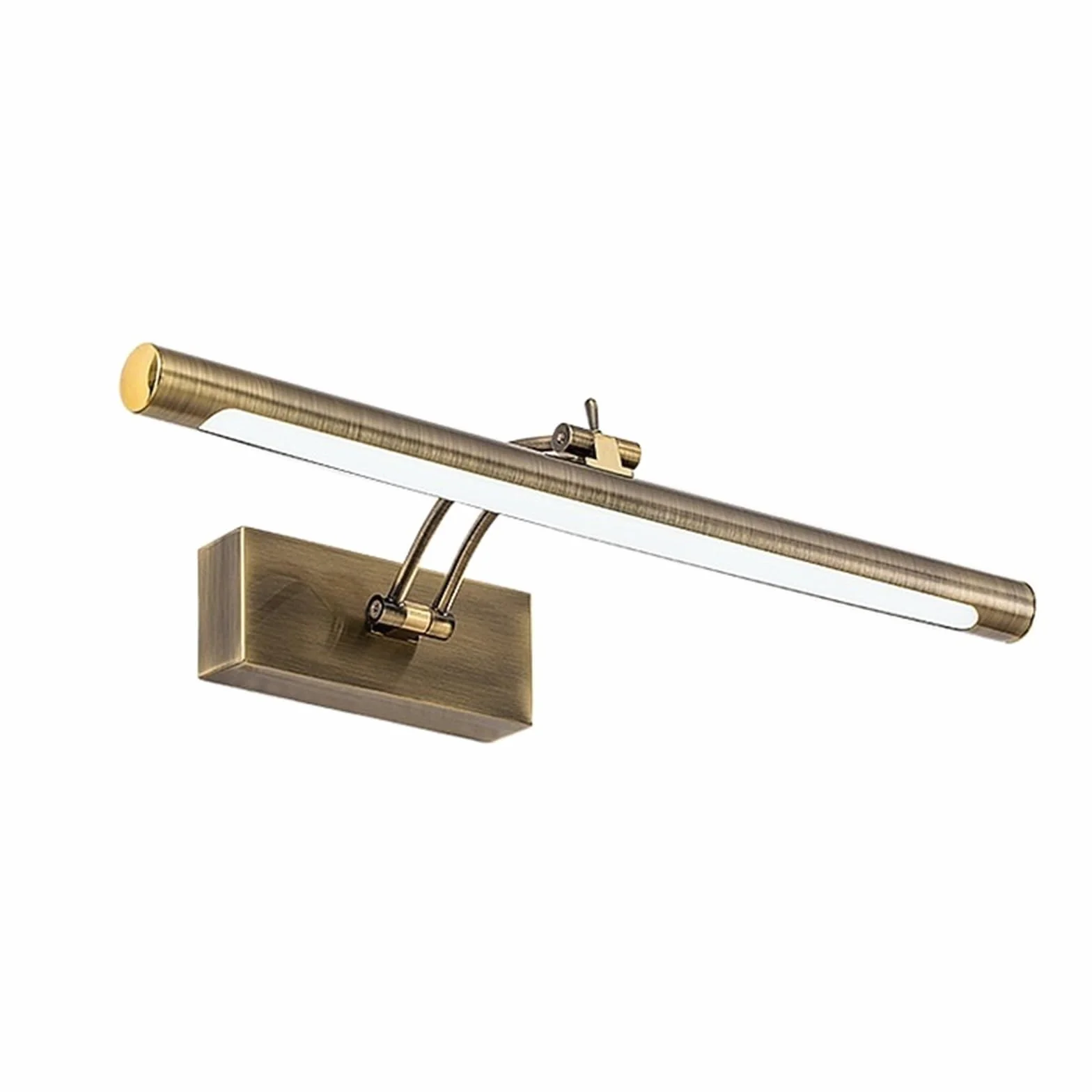 Lámpara de pared LED moderna baño acero inoxidable resistente al agua L40/55/70CM con interruptor