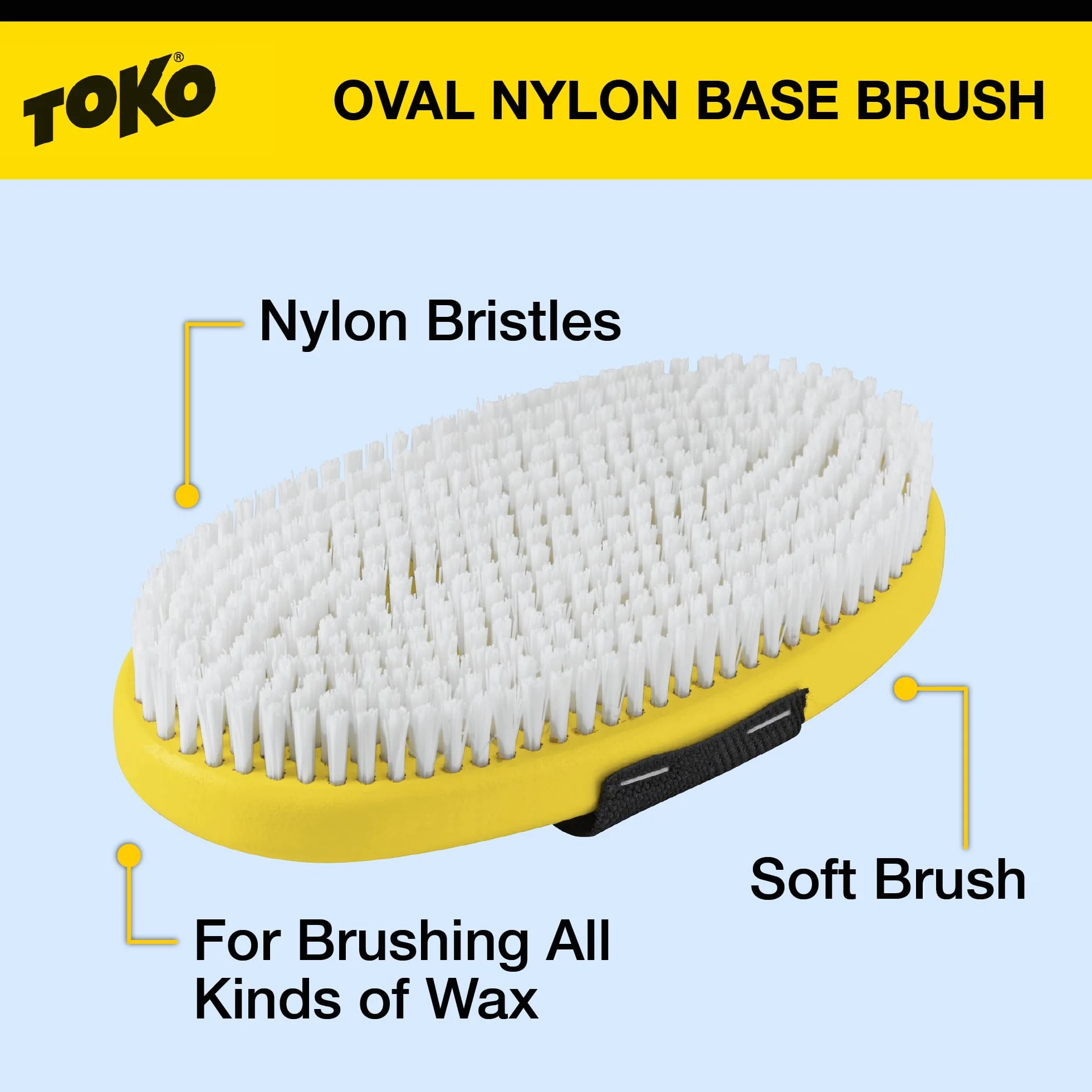 Toko Herramienta de reparación Base Brush Ovalada Nylon