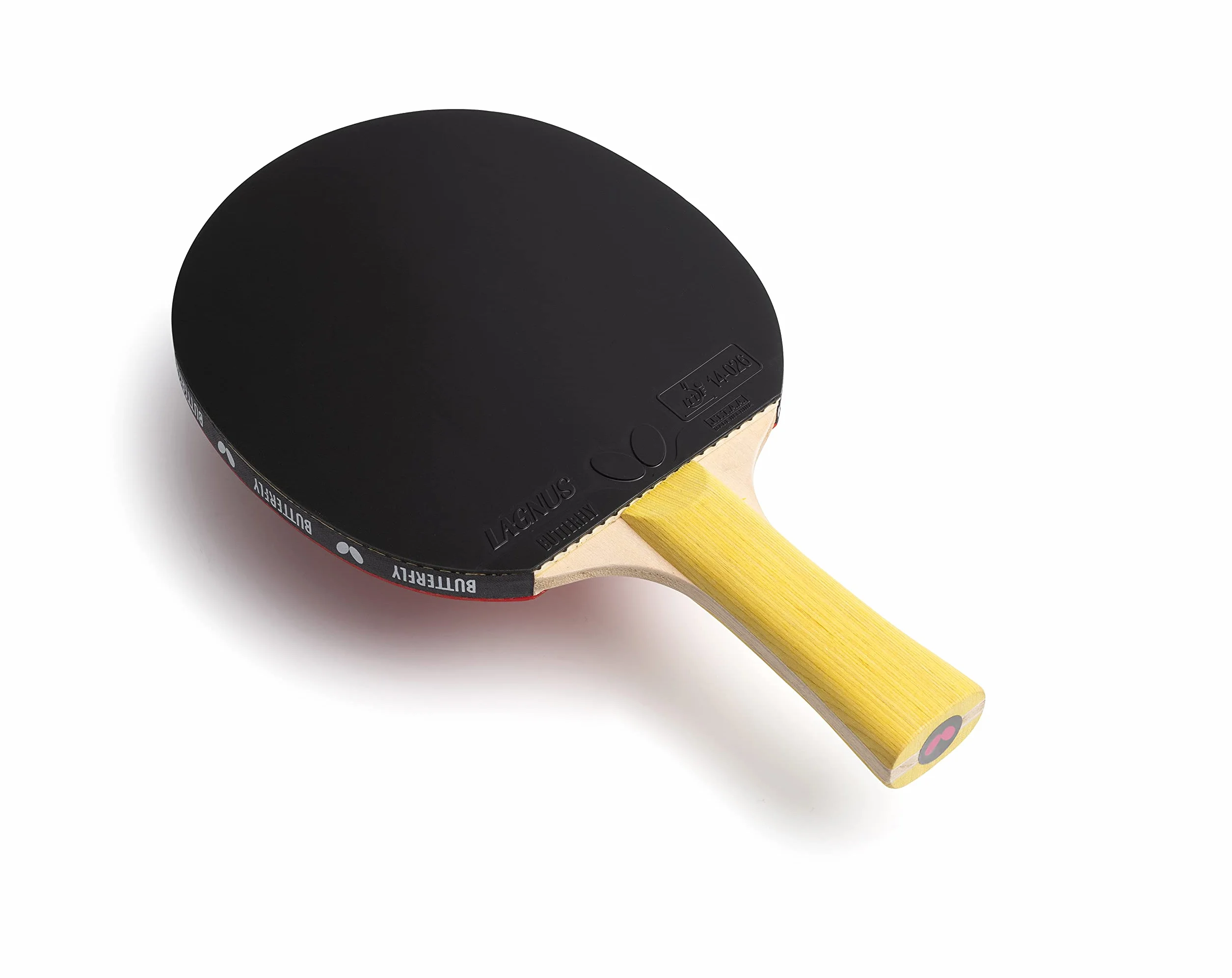 Raqueta de Tenis de Mesa BUTTERFLY Specialist | Raqueta de Tenis de Mesa Profesional para Jugadores avanzados y de competición | Gomas aprobadas por la ITTF Negro/Rojo | Superficie de Alto Agarre
