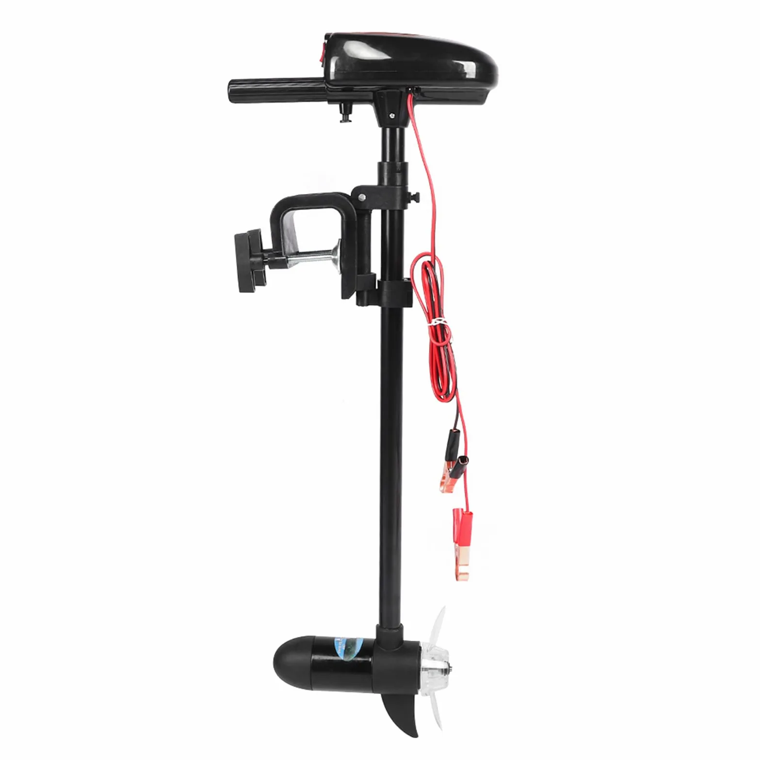 Yctze Motor de Arrastre Eléctrico, Motor Fueraborda con Marcha Adelante y | Carcasa Metálica, Revestimiento Marino, para Bote Inflable, Kayak, Motor y Hélice Anti Algas