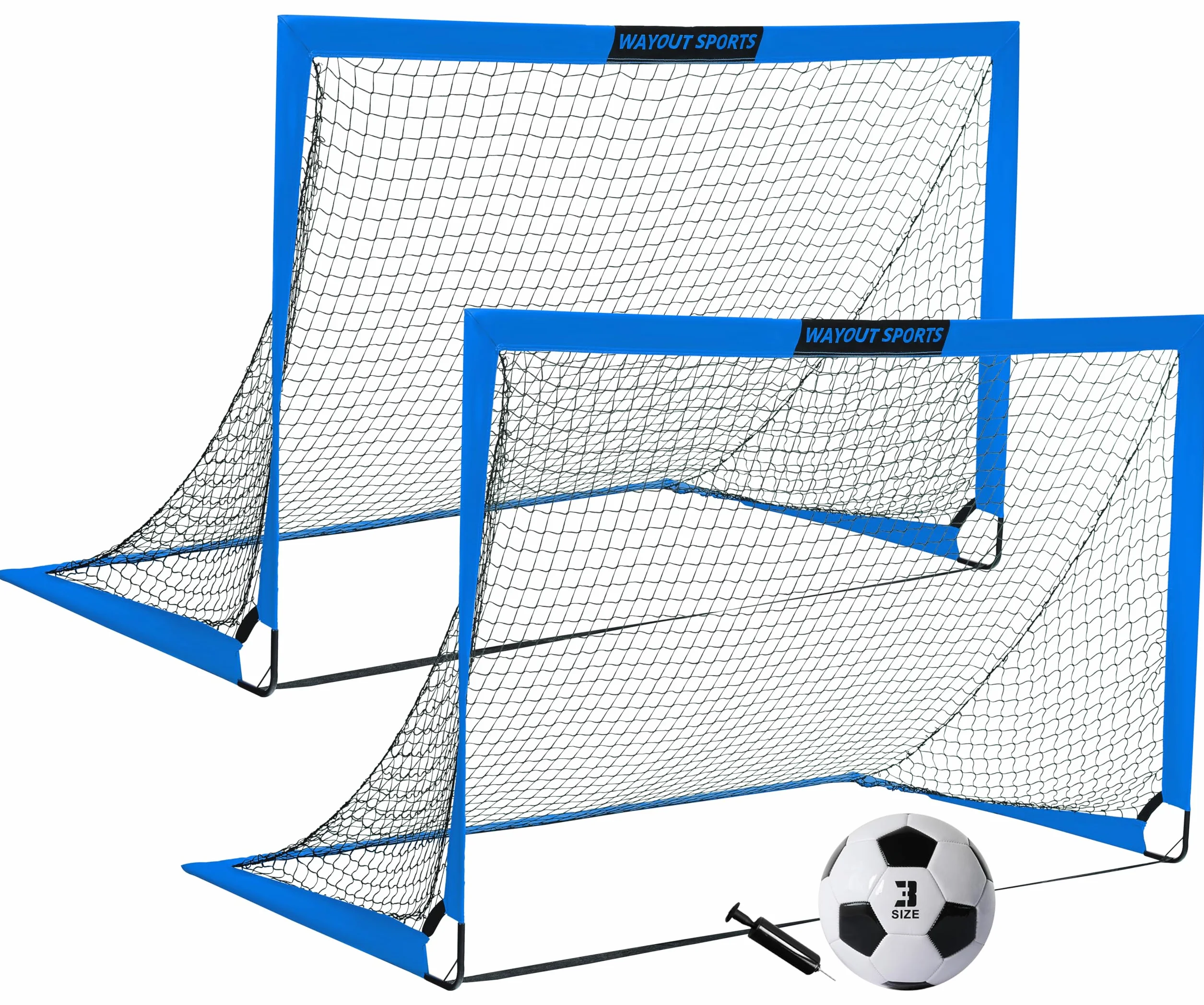 Porterías Fútbol Plegables con Balón e Hinchador