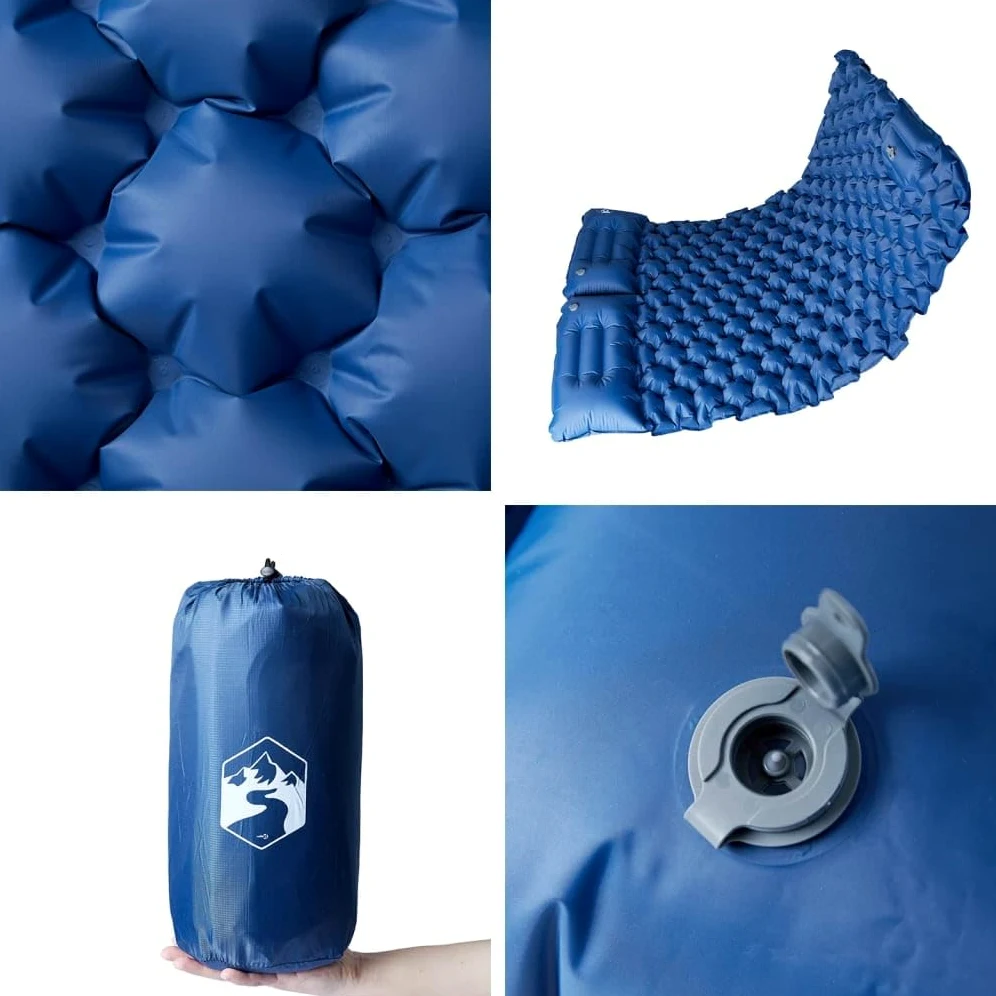 vidaXL colchón de Camping autoinflable colchones de Camping autoinflables colchón de Camping Doble