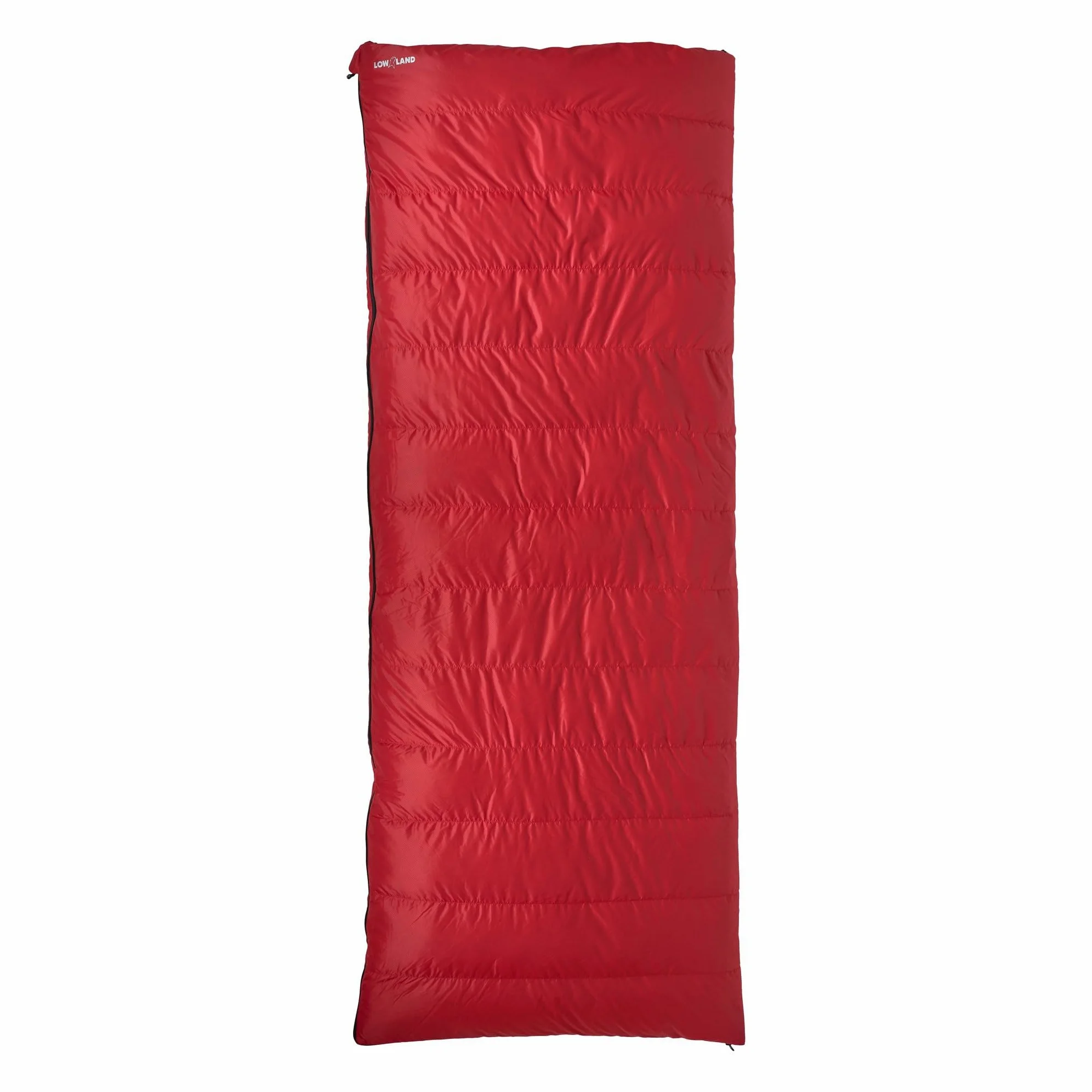 LOWLAND OUTDOOR® Ranger Lite - Saco de Dormir de plumón (210 x 80 cm), Color Rojo