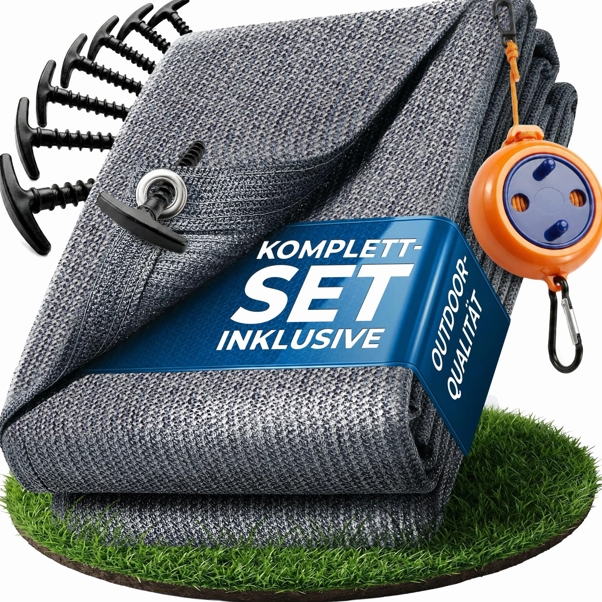Alfombra para tienda de campaña azul gris varios tamaños camping exteriores incluye bolsa de transporte tendedero
