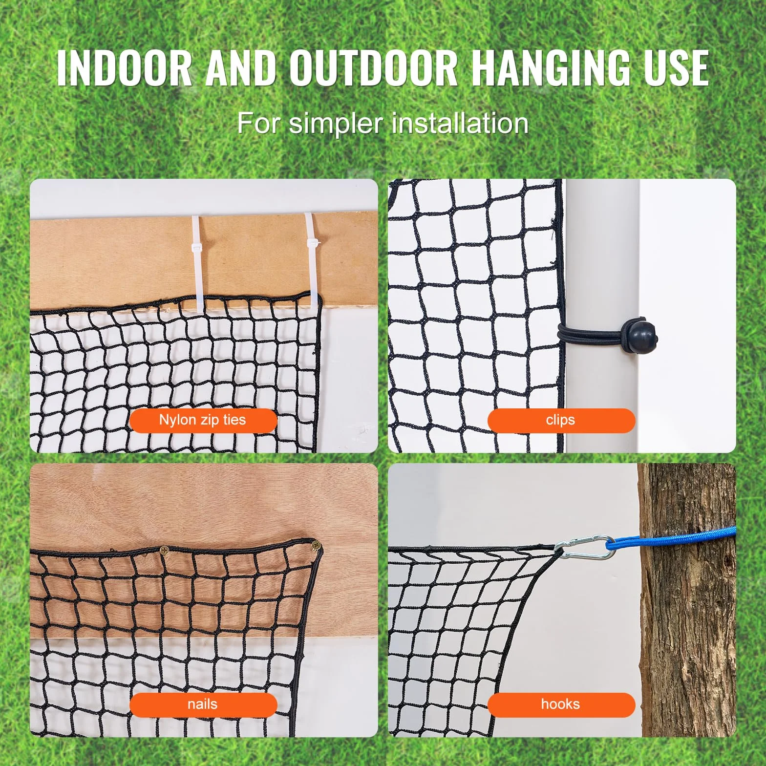 VEVOR Red de Práctica de Golf 3 x 4,5 m Nailon Barrera Deportiva
