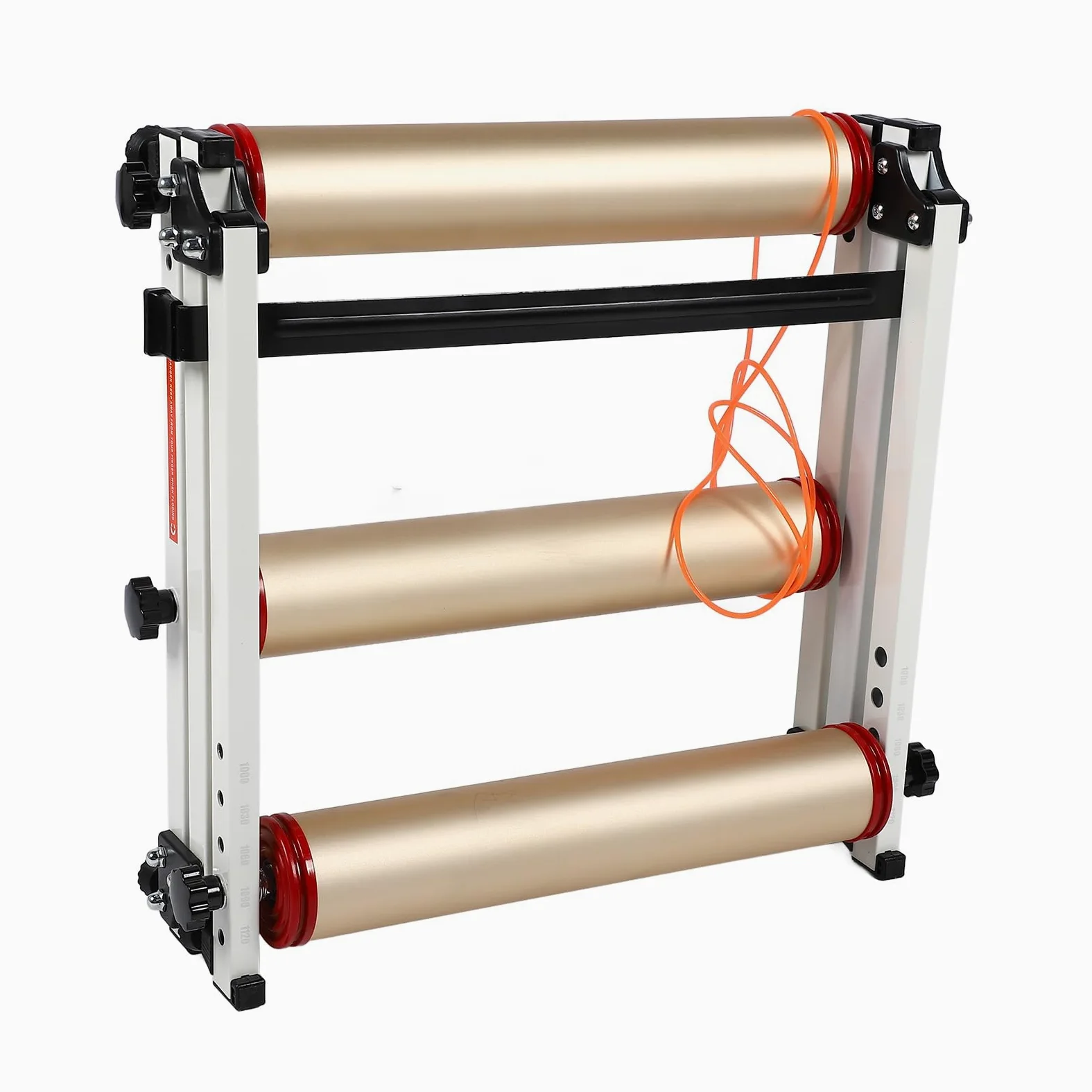 aqxreight Rodillos de Bicicleta para Entrenamiento de Ciclismo en Interiores Plataforma de Conducción de Aleación de Aluminio y ABS con Soporte de Rueda Delantera, Pedales Antideslizantes, Rodillos