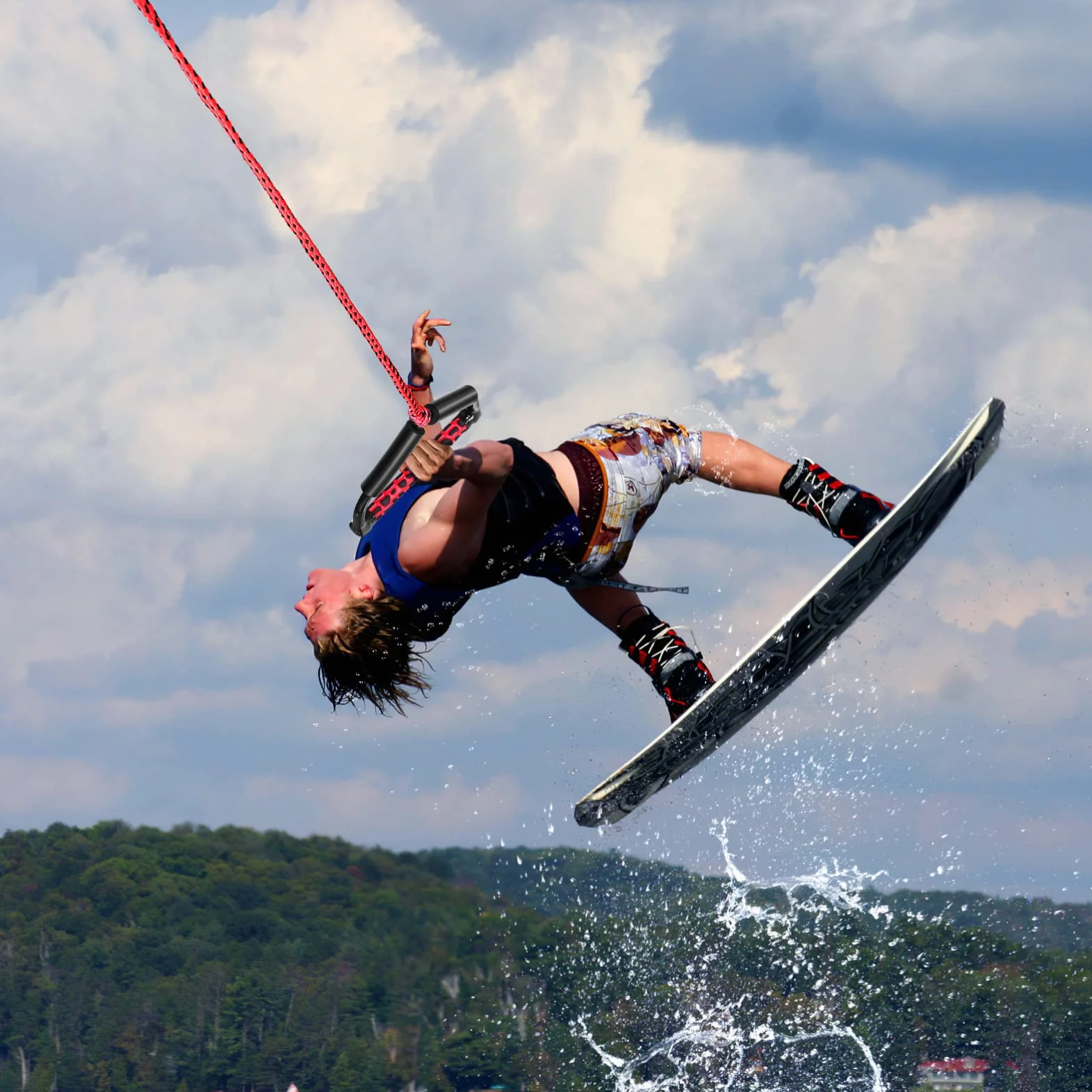 Cuerda de esquí acuático Wakeboard: Cuerda de Remolque Ajustable para esquí acuático, Cuerda de Remolque para Barco, esquí náutico, Despertador