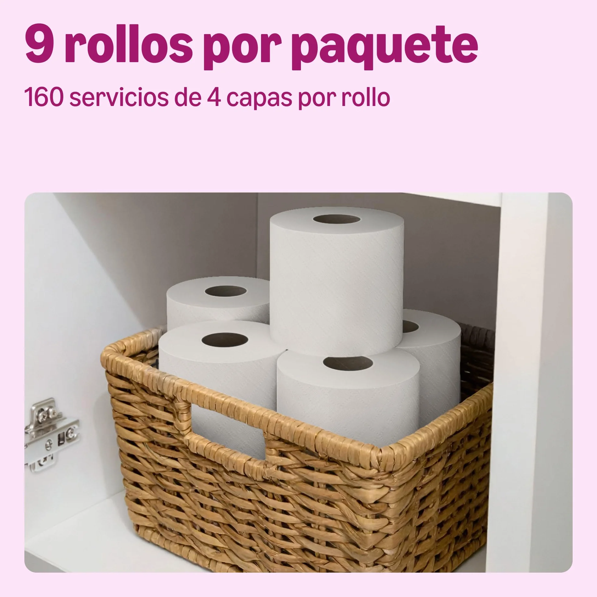 Amazon Papel Higiénico Ultrasuave 4 Capas 9 Rollos 160 Hojas por Rollo FSC