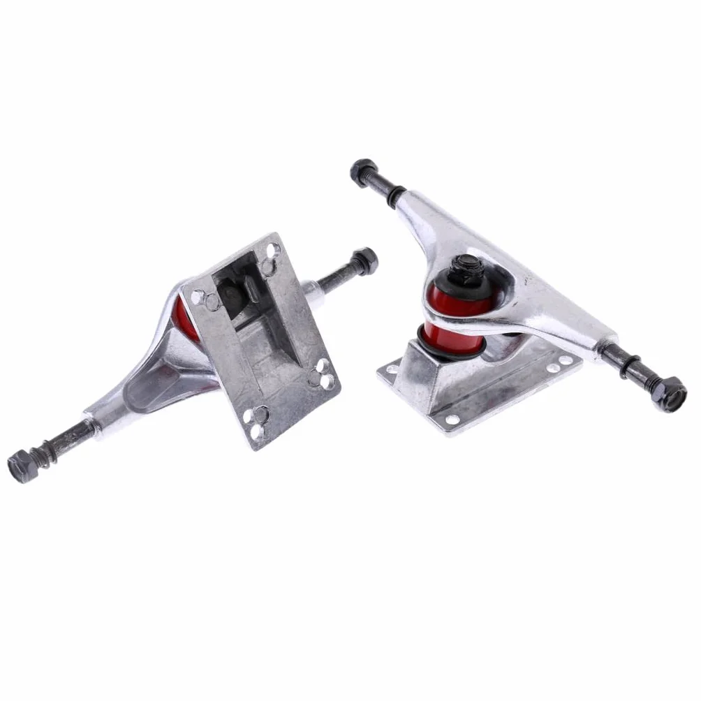MERIGLARE 2 Piezas Reemplazo para Camiones de Skateboard Camiones de Longboard Camiones de Aluminio Camiones Pulidos Diseño Robusto con Eje de Acero Y Bushing P