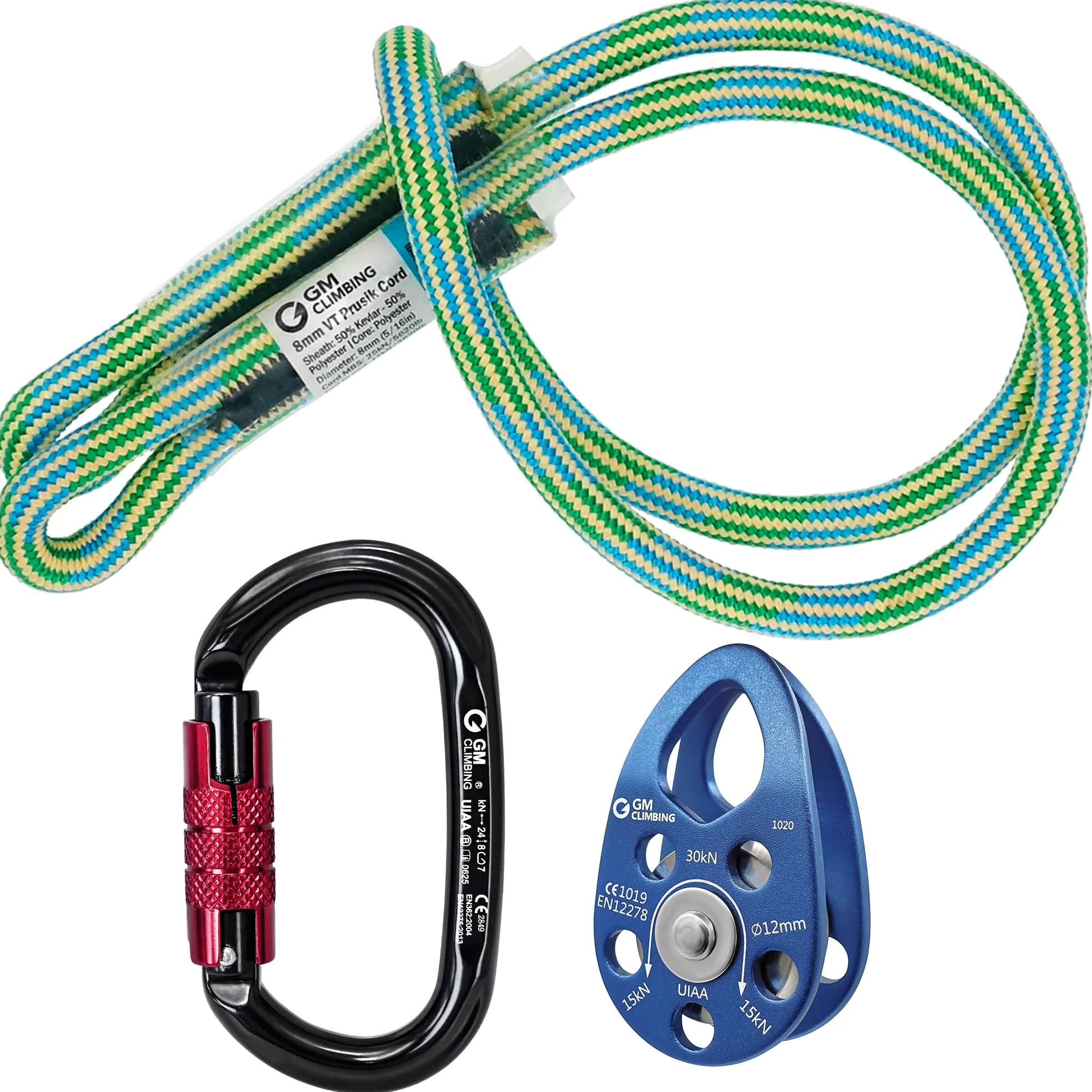 GM CLIMBING CE UIAA Certificado 30kN Swing Cheek Micro Polea Uso General Escalada
