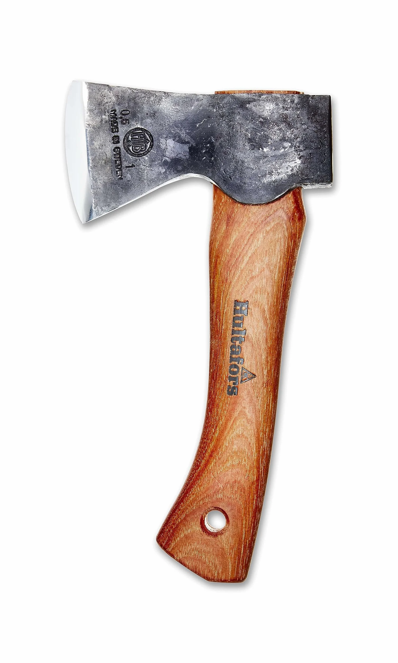 Destral Agelsjön forjada a Mano de 235mm Hecho de Acero Sueco I Hultafors I Hecho en Suecia I Hacha 775g Mango de Madera de Nogal Americano y Funda Protectora de Cuero I para reafilar I 841760