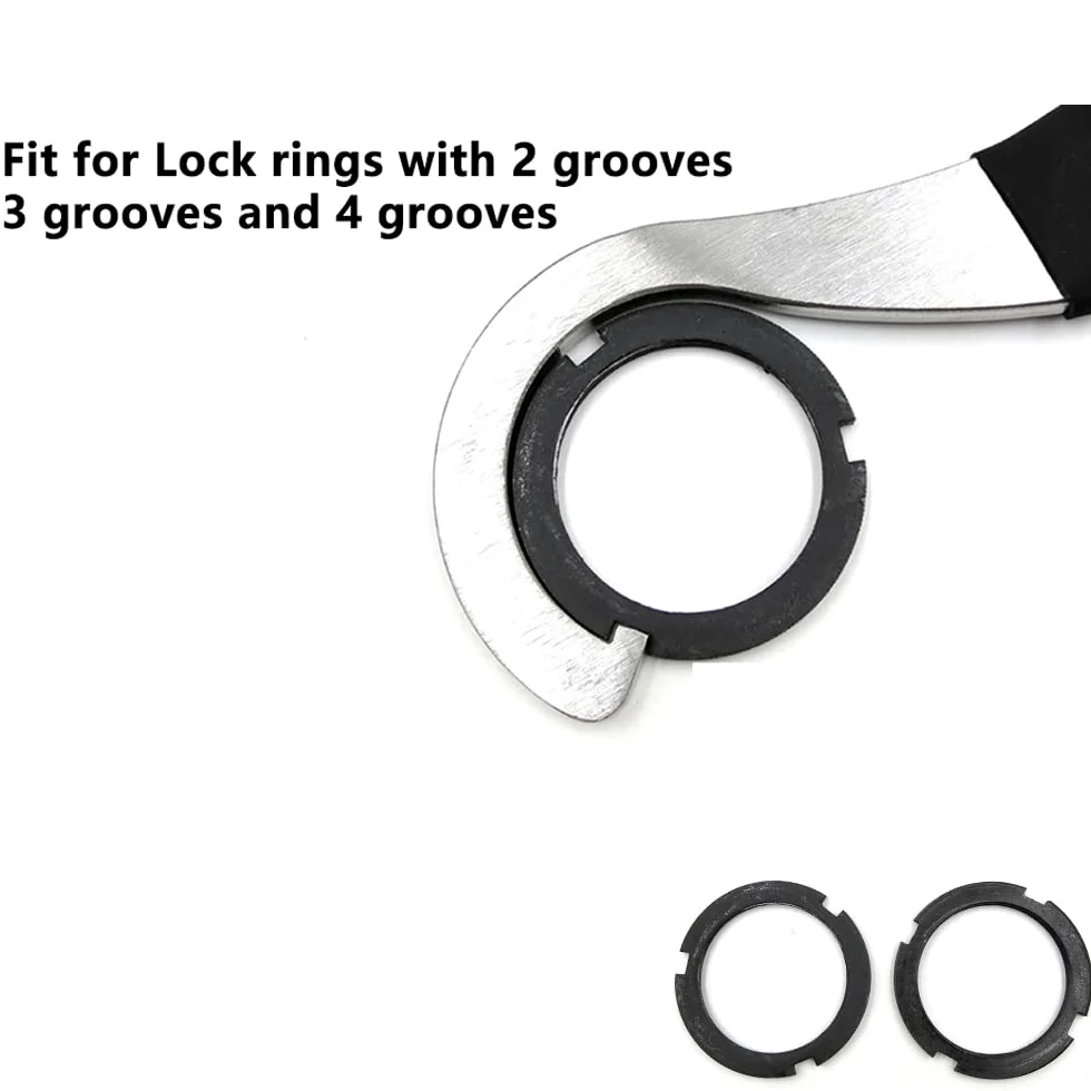 Llave inglesa de soporte inferior de bicicleta, herramienta de eliminación de anillos de bloqueo de bicicleta, herramienta de eliminación de auriculares, llave de reparación múltiple