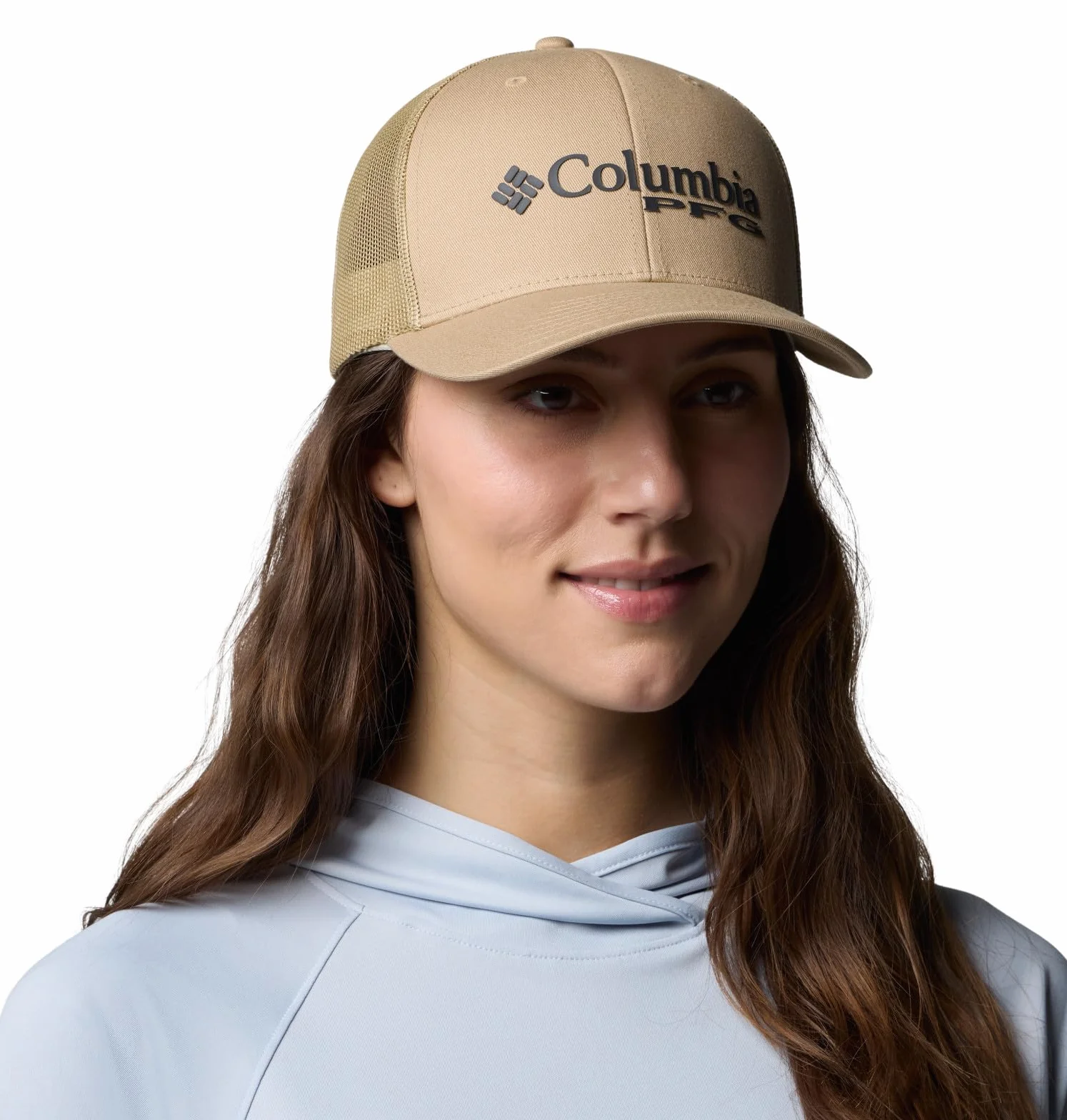 Columbia PFG Logo Mesh Snap Back Tapa, Playa/Bajo, Talla única Unisex Adulto
