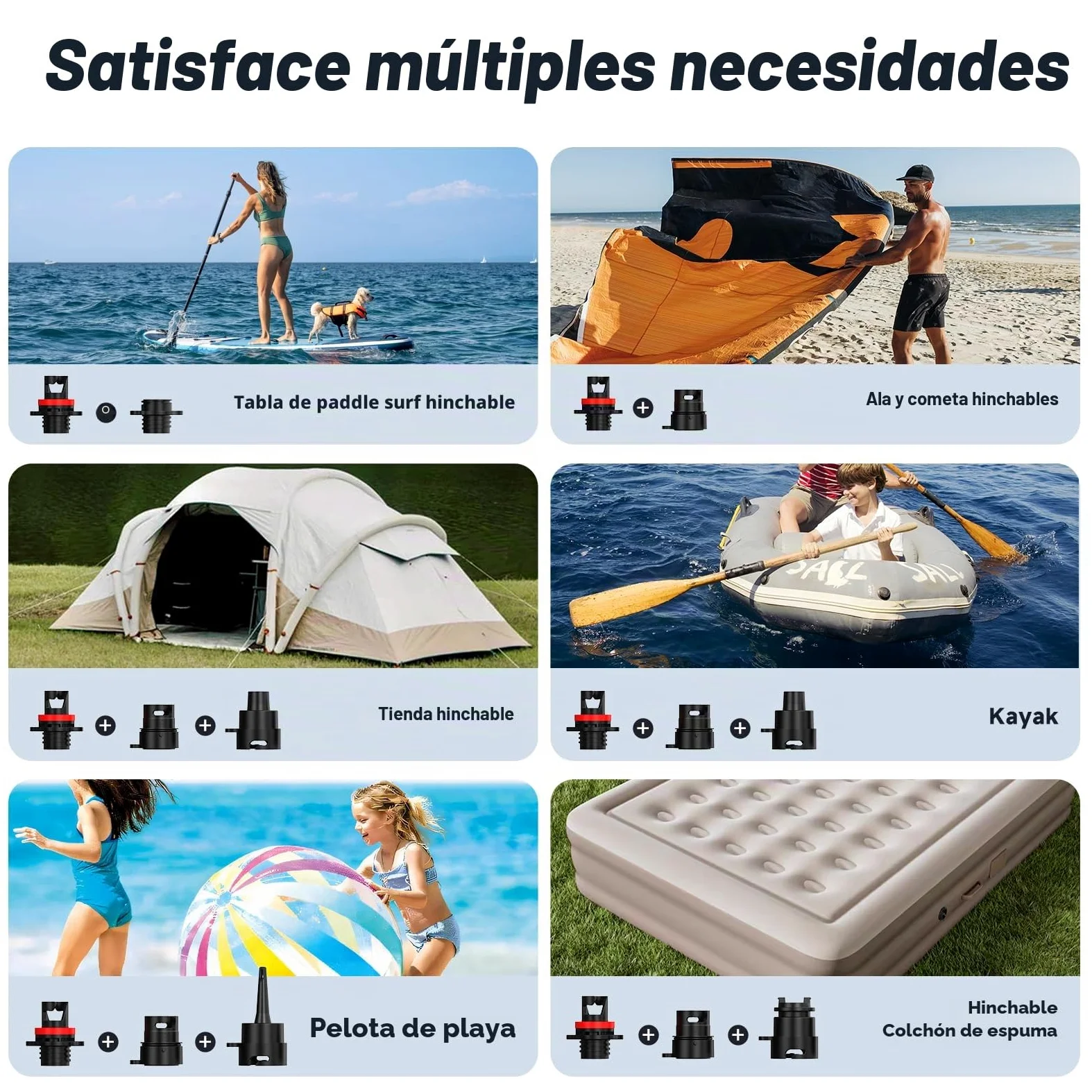 Peakspeak 20PSI Bomba Eléctrica Sup con Batería Recargable - Recargable, Inflado/Desinflado Inteligente, Apagado Automático para Tablas Sup, Kayak, ala, Cometa, Tienda, Colchoneta